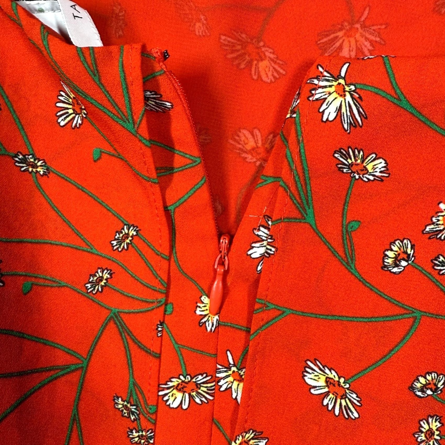 Vintage Tabitha Webb Dress Womens Red Midi Flowy Layered Floral Cottage Romantic Sundress 0 Size XS / US 0-2 / IT 36-38 - 6 Thumbnail