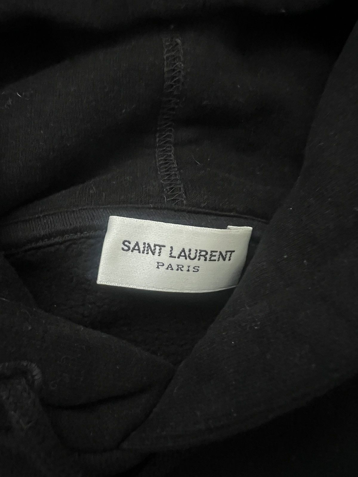 Saint Laurent Paris × Yves Saint Laurent Black Saint Laurent Graphic Hoodie Size US L / EU 52-54 / 3 - 3 Thumbnail