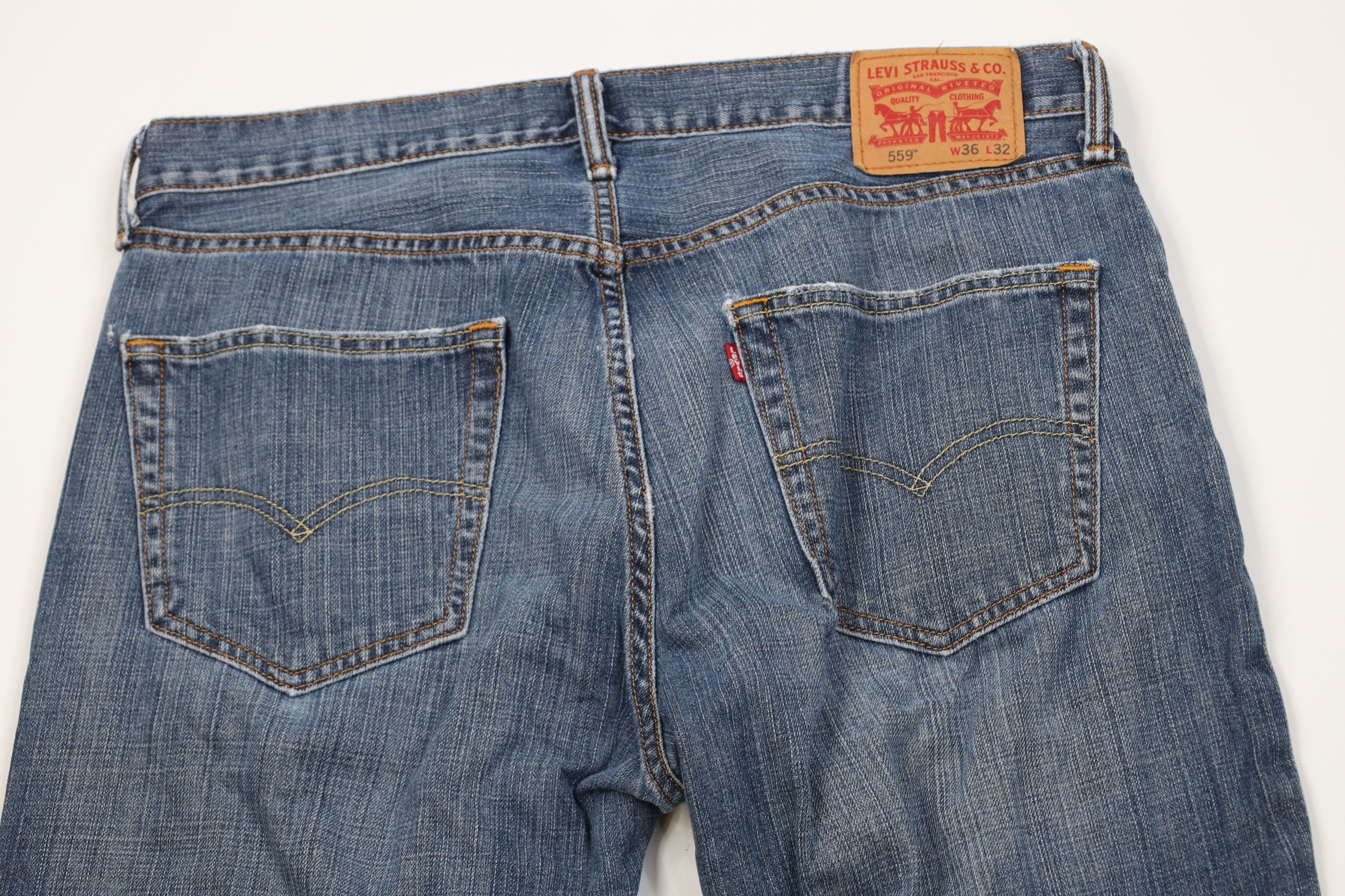 Levi's Vintage Y2K Levis 569 Loose Fit Straight Wide Leg Jeans Blue Size US 36 / EU 52 - 10 Thumbnail