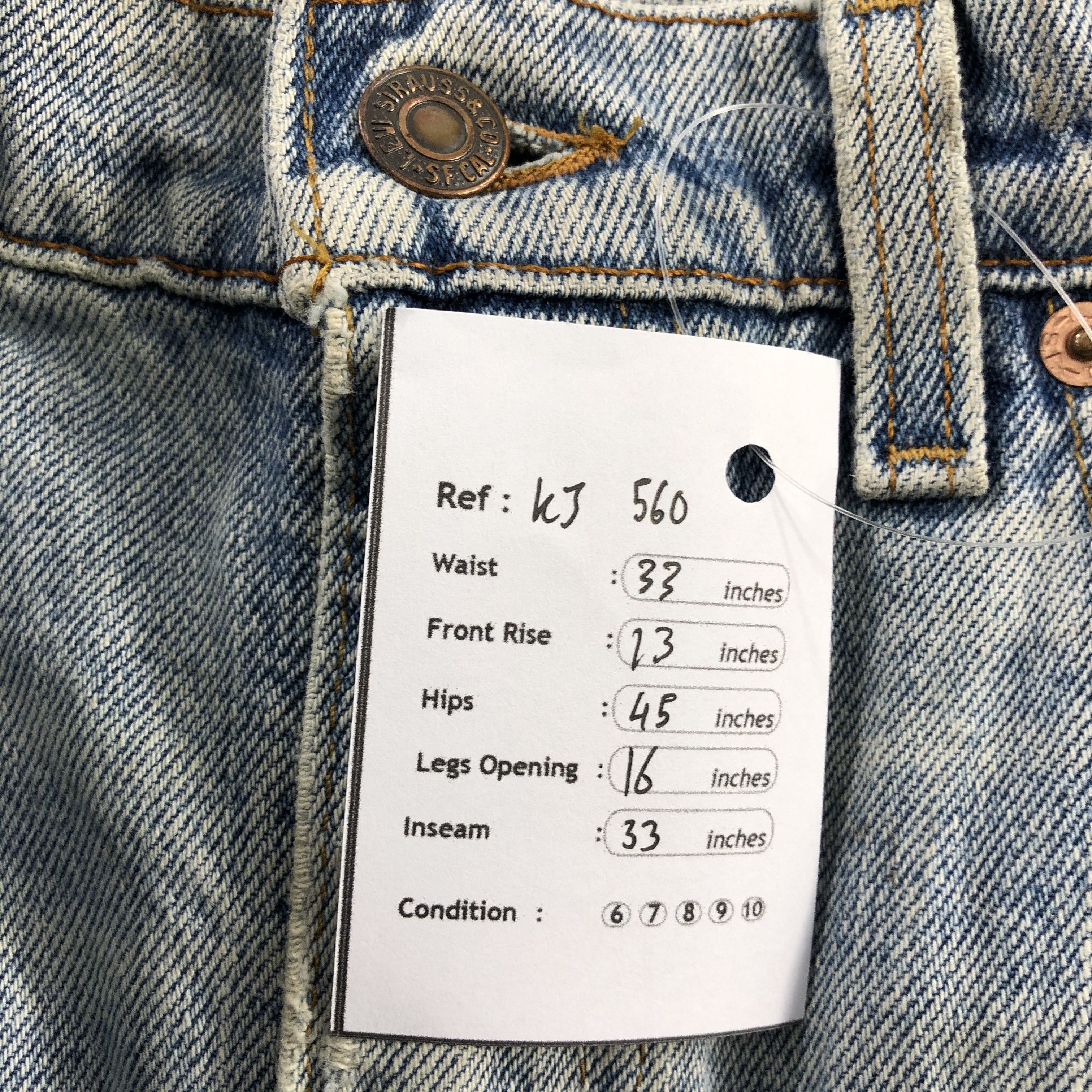 Levi's Vintage 90s Levis 505 Jeans Distress Denim KJ560 Size US 33 - 12 Thumbnail