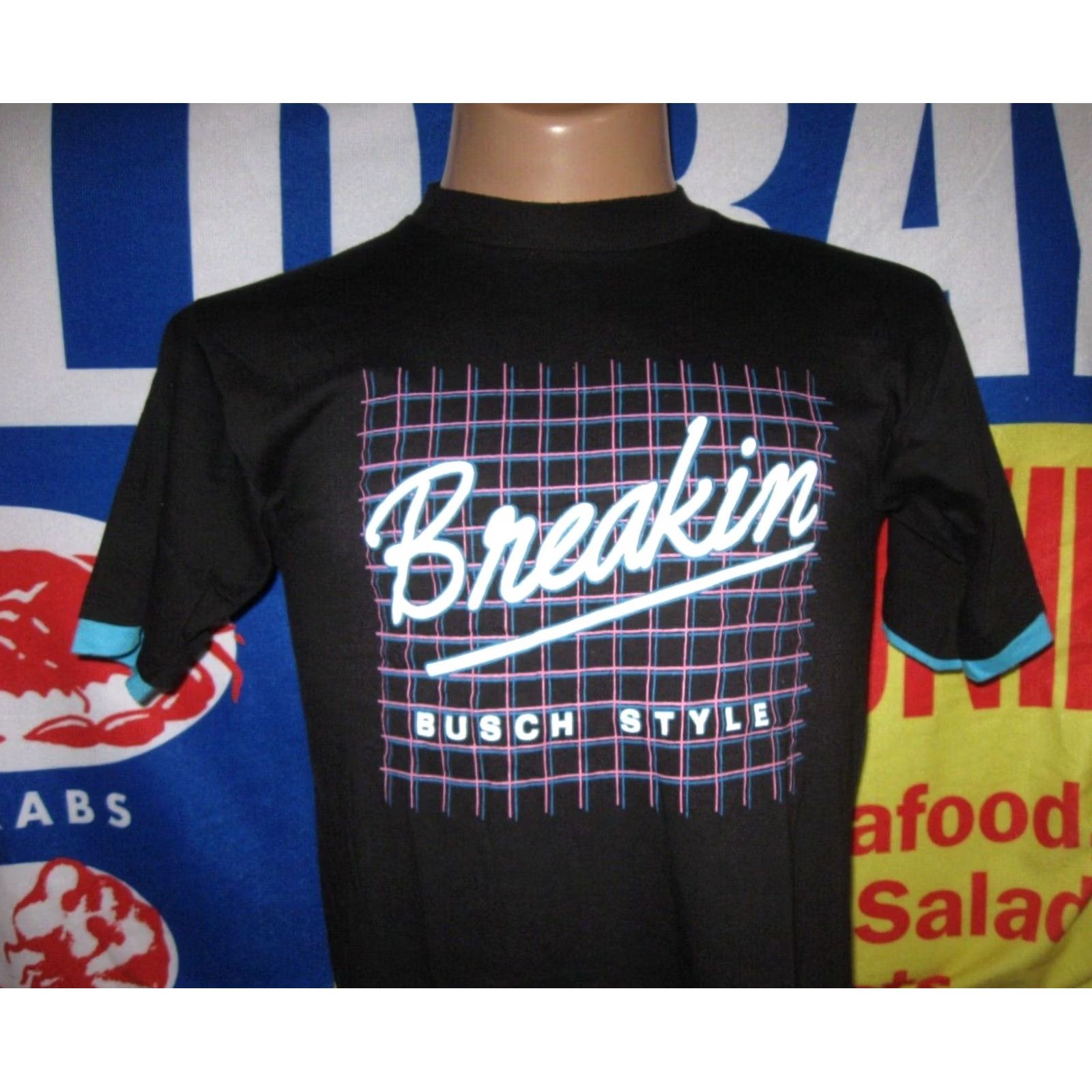 Vintage VINTAGE Artex Jostens Breakin Busch Style T Shirt Mens Medium Black 80s Graphic Print Logo 80s Mens Size US M / EU 48-50 / 2 - 2 Thumbnail