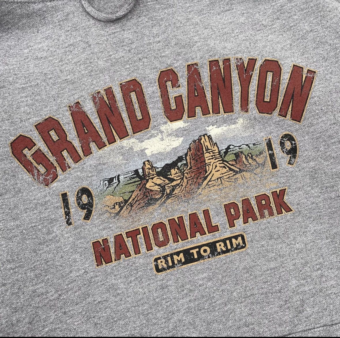 Jerzees Vintage GrandCanyon National Park Hoodie Jerzees Gray Hoodie Size US L / EU 52-54 / 3 - 3 Thumbnail