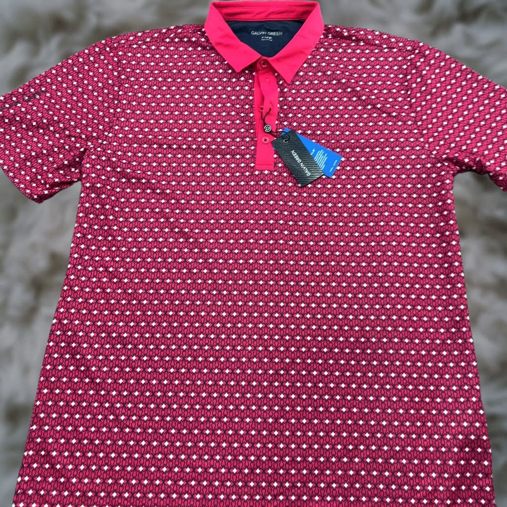 Galvin Green Galvin Green Shirt Mens XL Red Marcus Ventil8 Plus Polo Stretch UV Dry Top Polo Shirt Mens XL Red Galvin Green Ventil8 Plus UV Dry Top Size US XL / EU 56 / 4 - 1 Thumbnail
