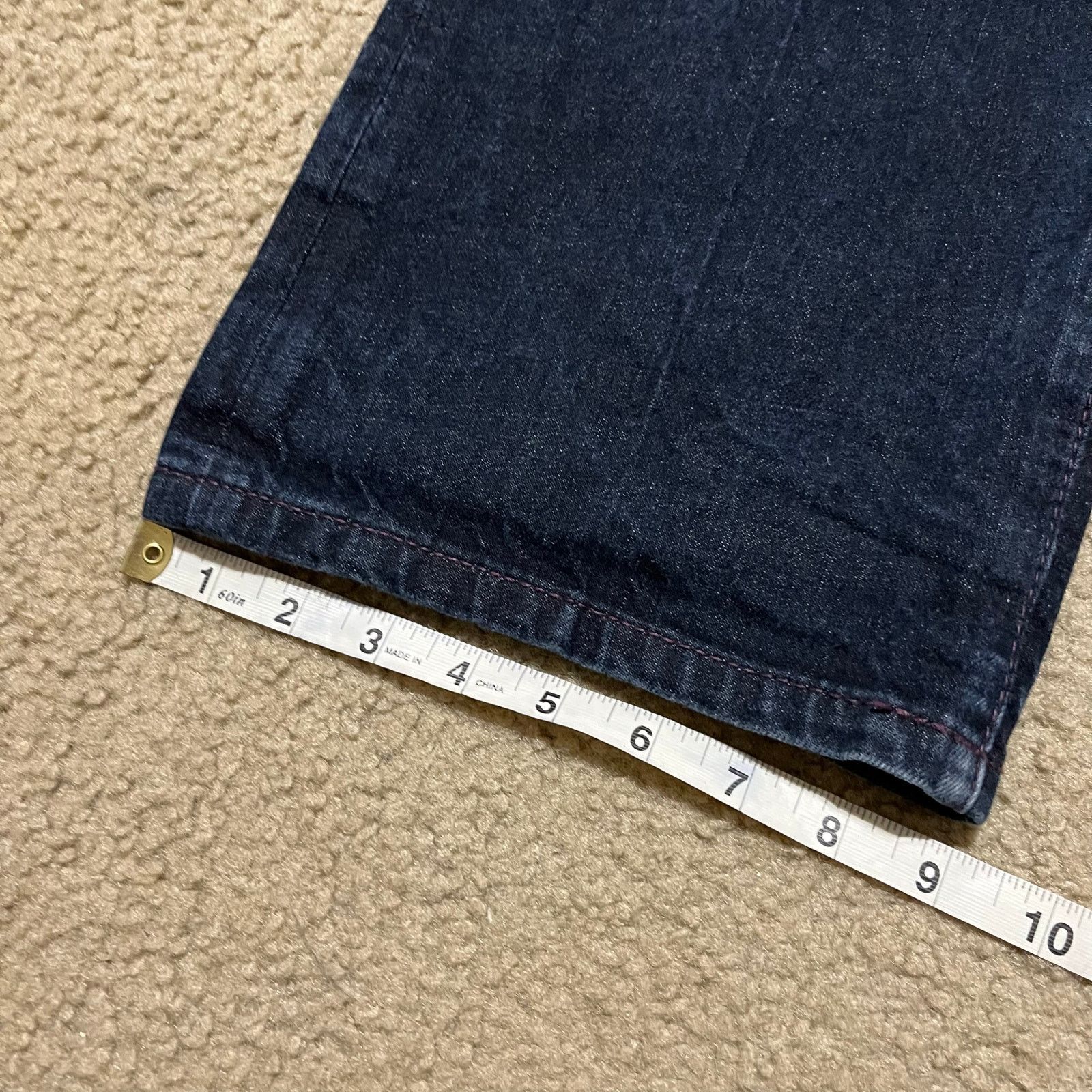 Sean John Sean John Y2K Baggy Purple Embroidered Dark Blue Jeans 36x32 Size US 36 / EU 52 - 6 Thumbnail