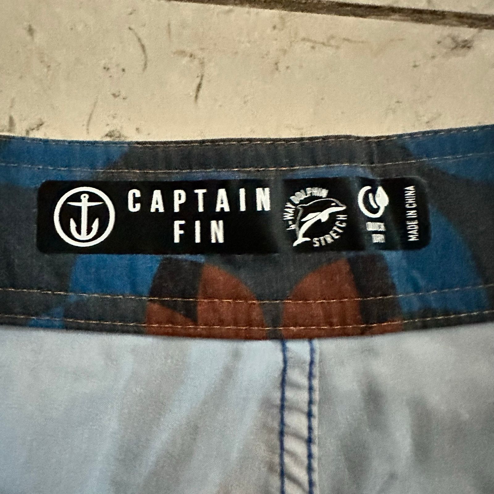 Other Captain Fin M Board Shorts Mens Blue Abstract Swim Trunks Size US 32 / EU 48 - 6 Thumbnail