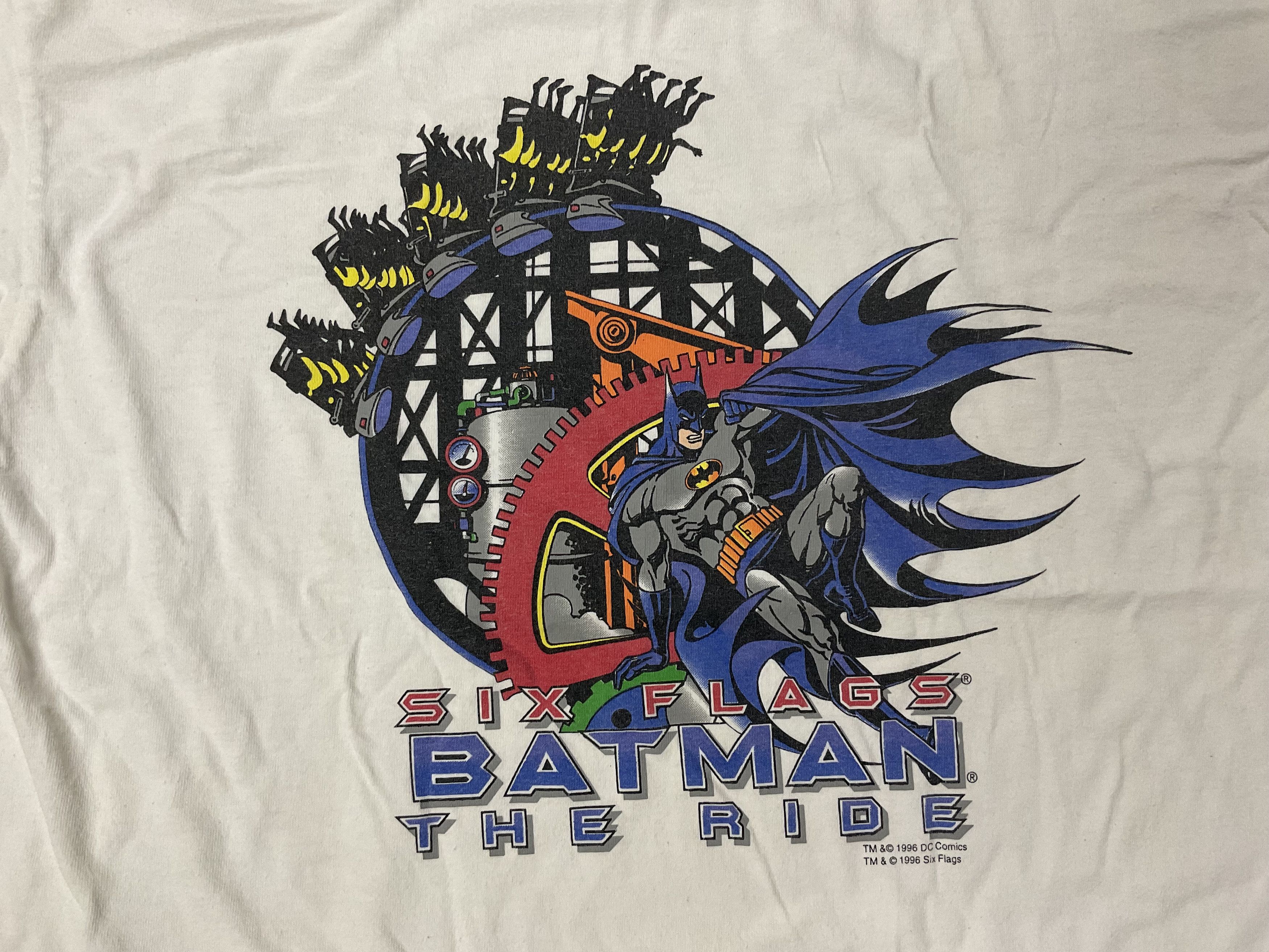 Marvel Comics Vintage 1996 DC Comics Six Flags Batman The Ride Tshirt Size US L / EU 52-54 / 3 - 2 Thumbnail