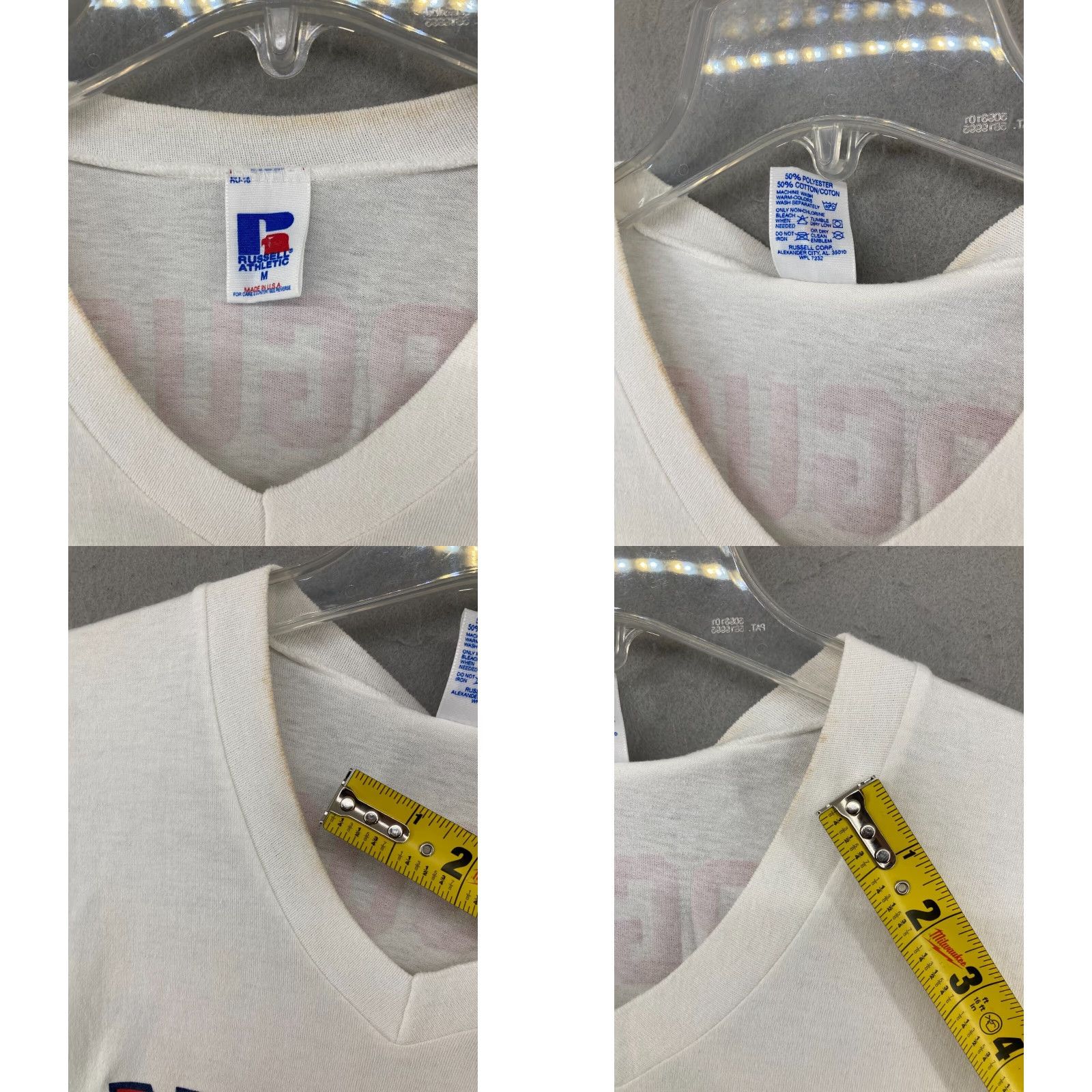 Russell Athletic Russell Athletic TShirt Womens Medium White USA Made V Neck Size M / US 6-8 / IT 42-44 - 8 Thumbnail