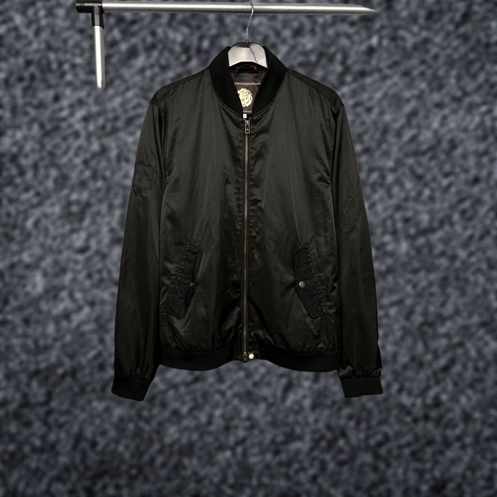 Pretty Green Pretty Green Vintage Mens Bomber Jacket L Black Nylon Polyester Jacket Mens XS-XL Size US L / EU 52-54 / 3 - 1 Thumbnail