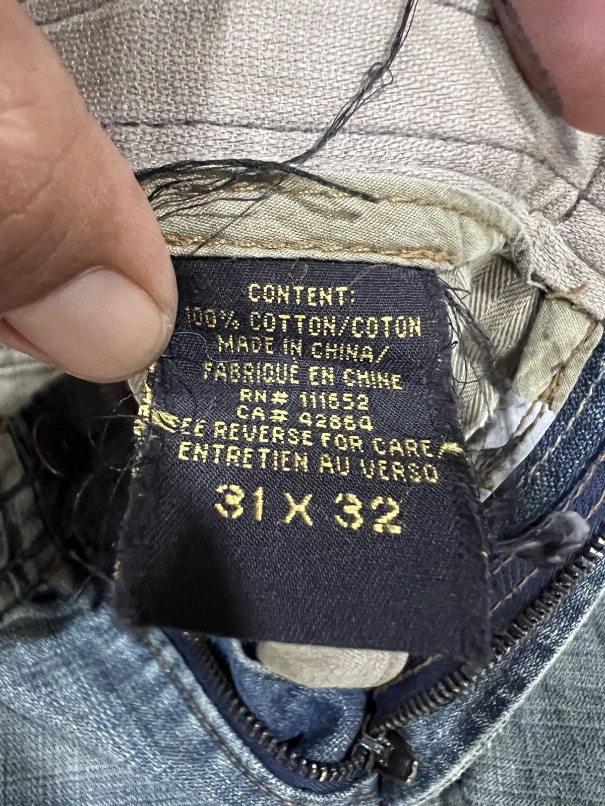 Z Brand 🔥Vintage Z Brand Double Knee Distressed Denim Size US 35 - 18 Thumbnail