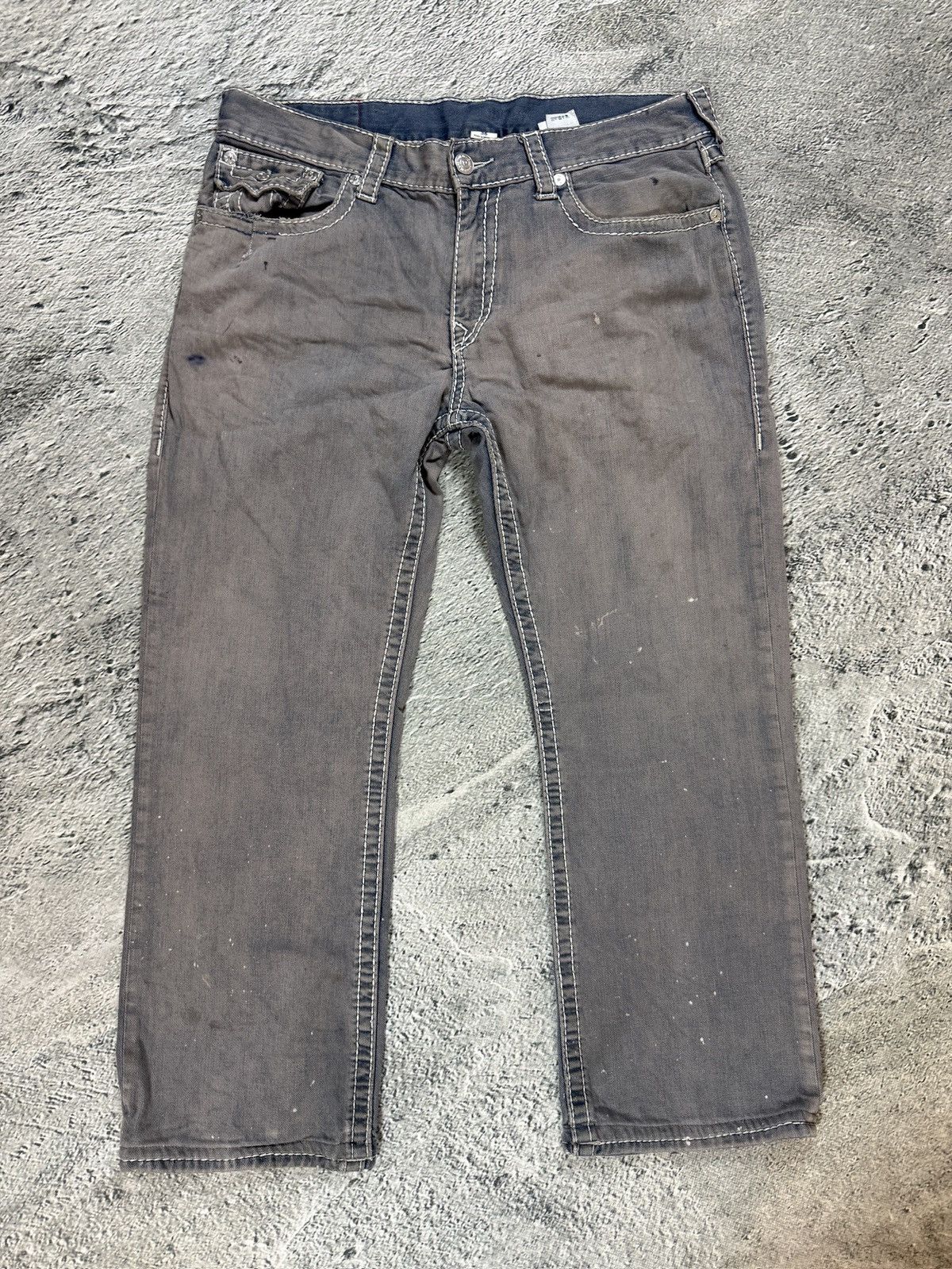 True Religion True Religion jeans vintage denim pants washed bleached Size US 36 / EU 52 - 6 Thumbnail
