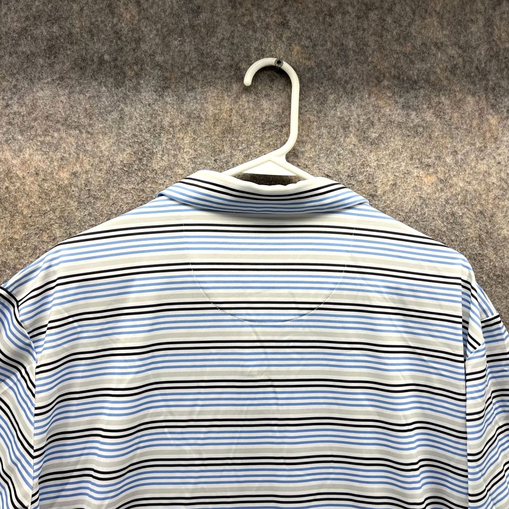 Callaway VINTAGE Callaway Polo Shirt Men XL Blue Striped Opti Dri Polyester Golf Shirt Size US XL / EU 56 / 4 - 3 Thumbnail