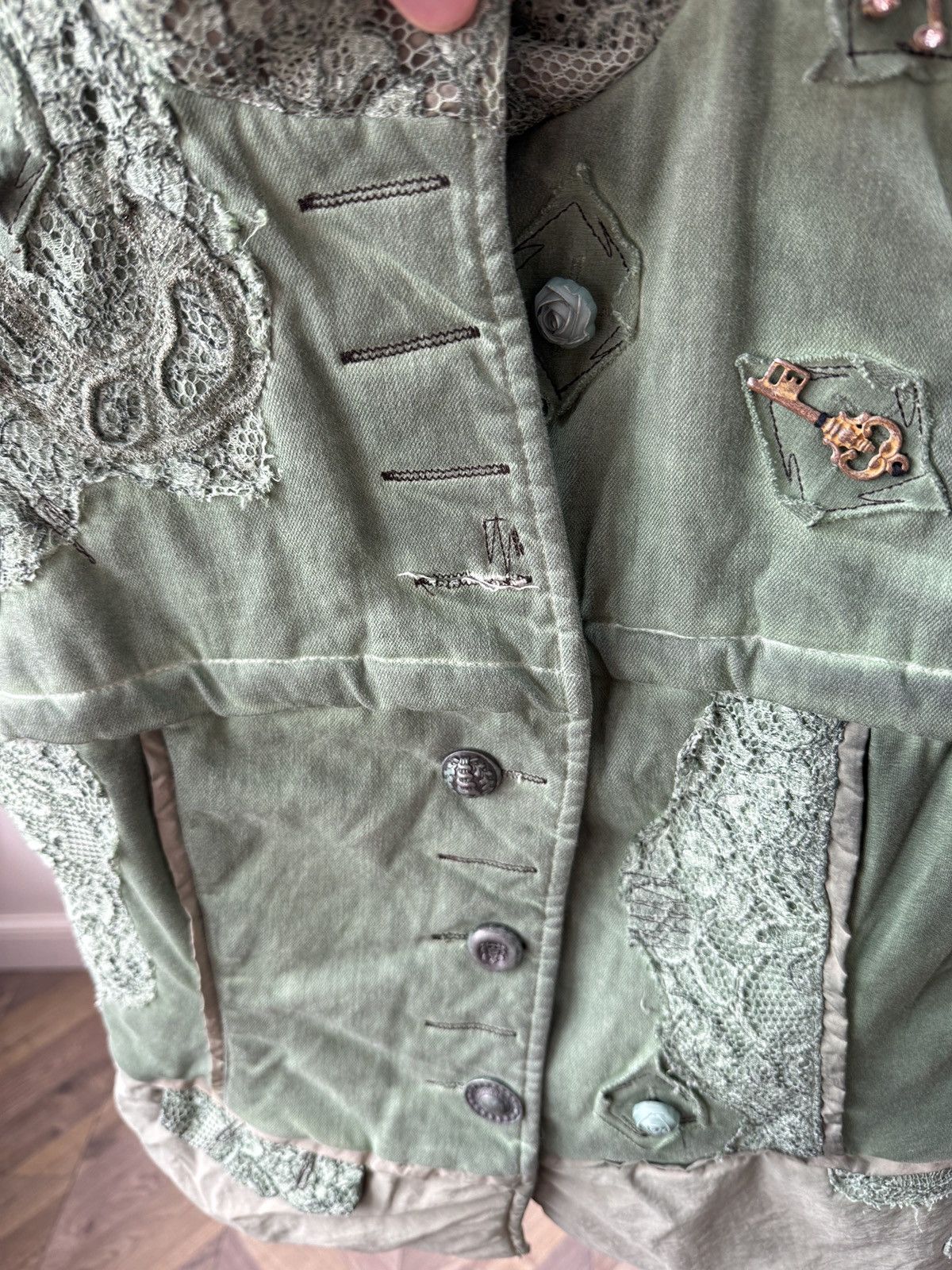 Elisa Cavaletti Vintage Elisa Cavaletti Club Women’s Green Patchwork Vest Size L / US 10 / IT 46 - 7 Thumbnail