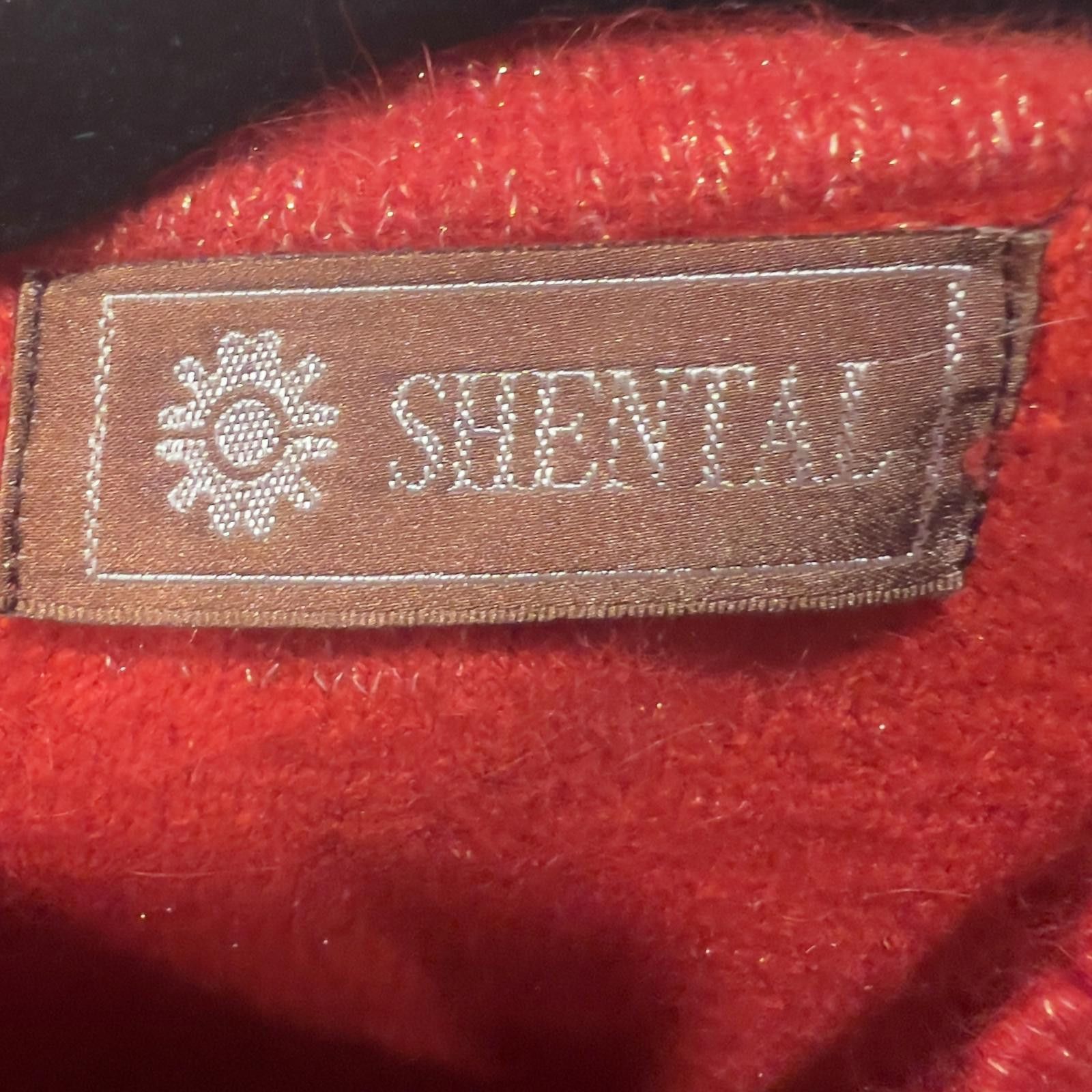 Sears Shental Vintage Red Button-Up Cardigan Sweater Size M / US 6-8 / IT 42-44 - 7 Thumbnail