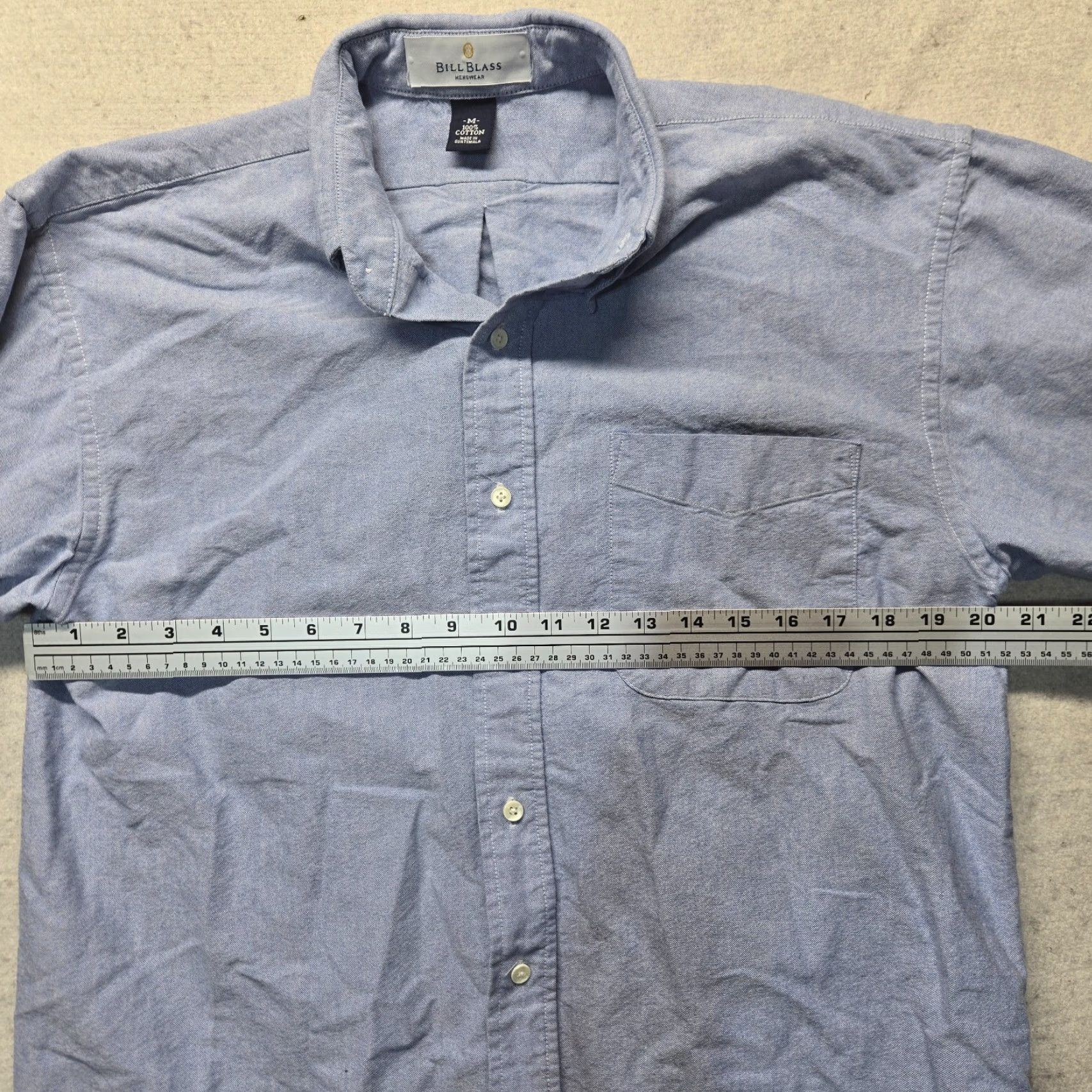 Bill Blass Bill Blass Shirt Adult Men M Medium Blue 100% Cotton Button-Up Long Sleeve Collared Pockets Regular Fit Size US M / EU 48-50 / 2 - 4 Thumbnail