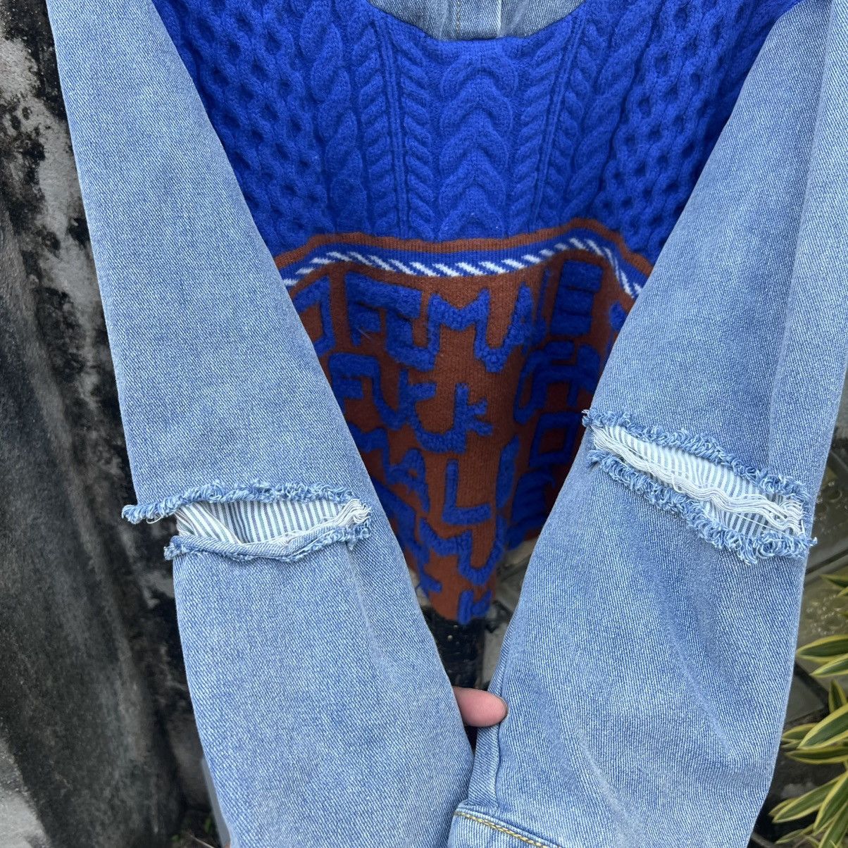 Japanese Brand “RARE” DISTRESS PATCHWORK DENIM JACKET Size US L / EU 52-54 / 3 - 5 Thumbnail