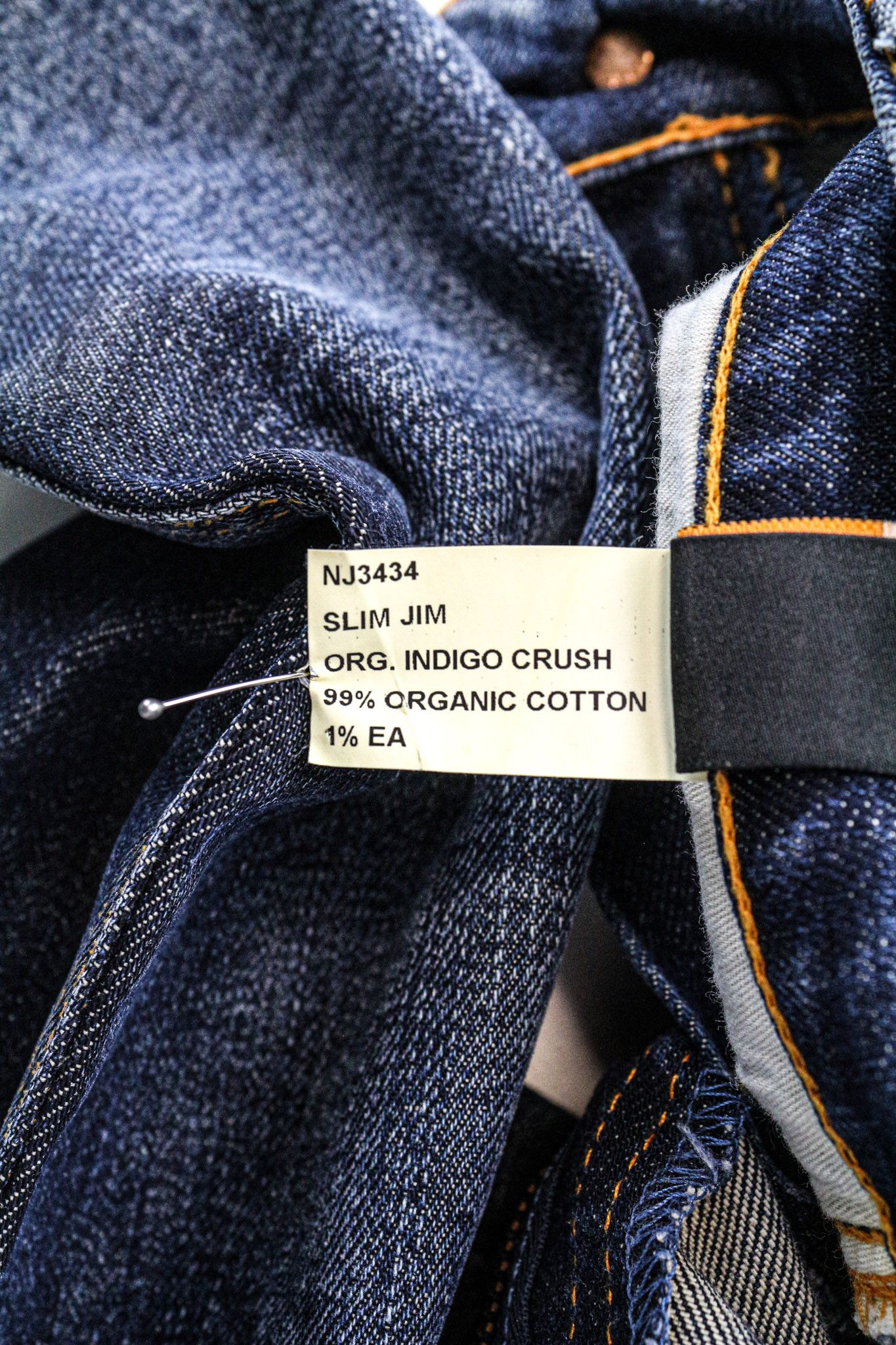 Nudie Jeans SLIM JIM W30/L32 Blue Stretch Jeans 74992 Size US 30 / EU 46 - 6 Thumbnail