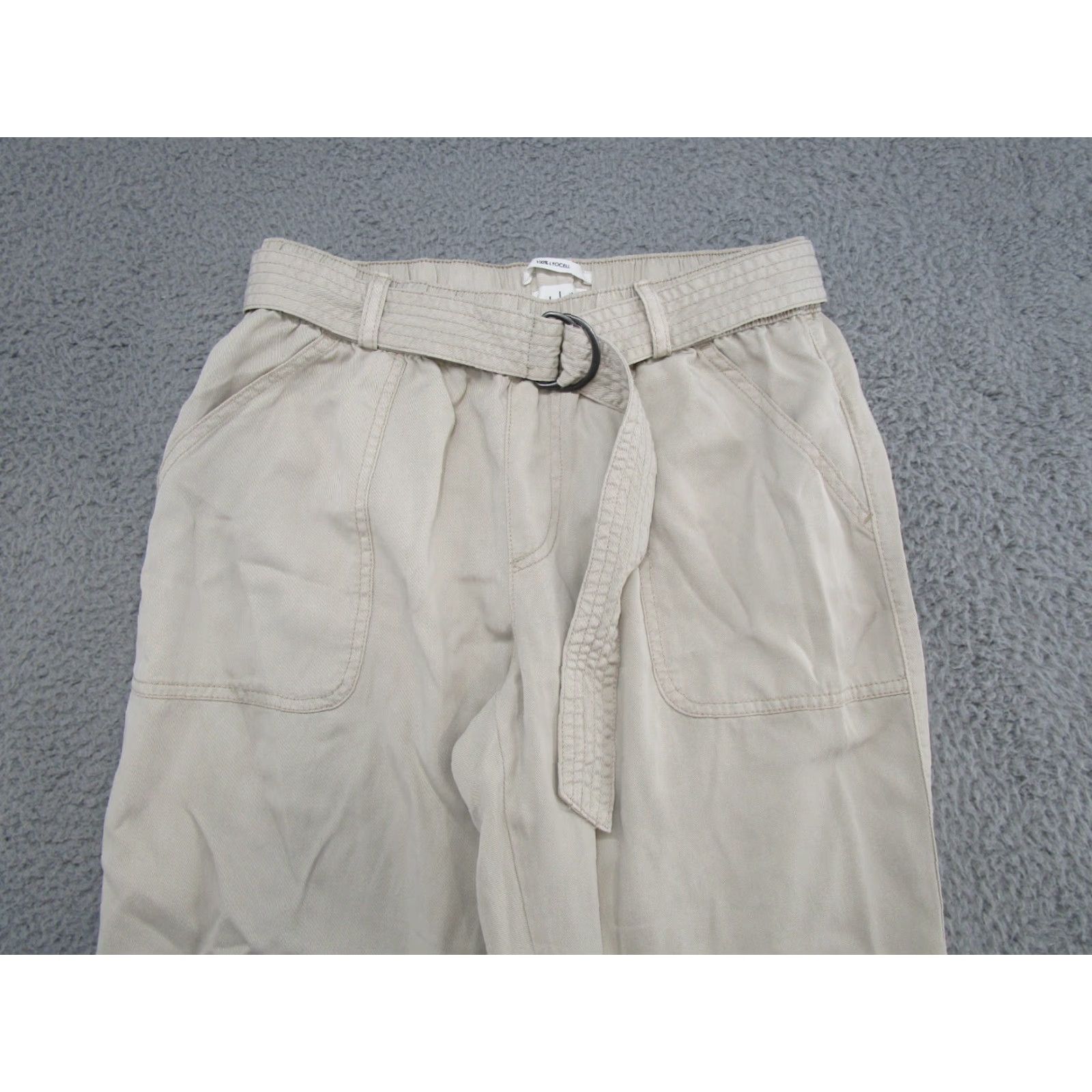 Nicole Miller Nicole Miller Women's Jogger Pants 100% Lyocell Size Small Beige Lyocell Jogger Pants Womens Short/Regular Fit Relaxed Size 28" / US 6 / IT 42 - 3 Thumbnail