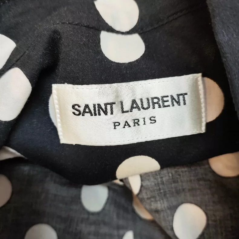 Yves Saint Laurent Saint Laurent Black White Dot Shirt 2502-Nextarrow Size XS / US 0-2 / IT 36-38 - 3 Thumbnail