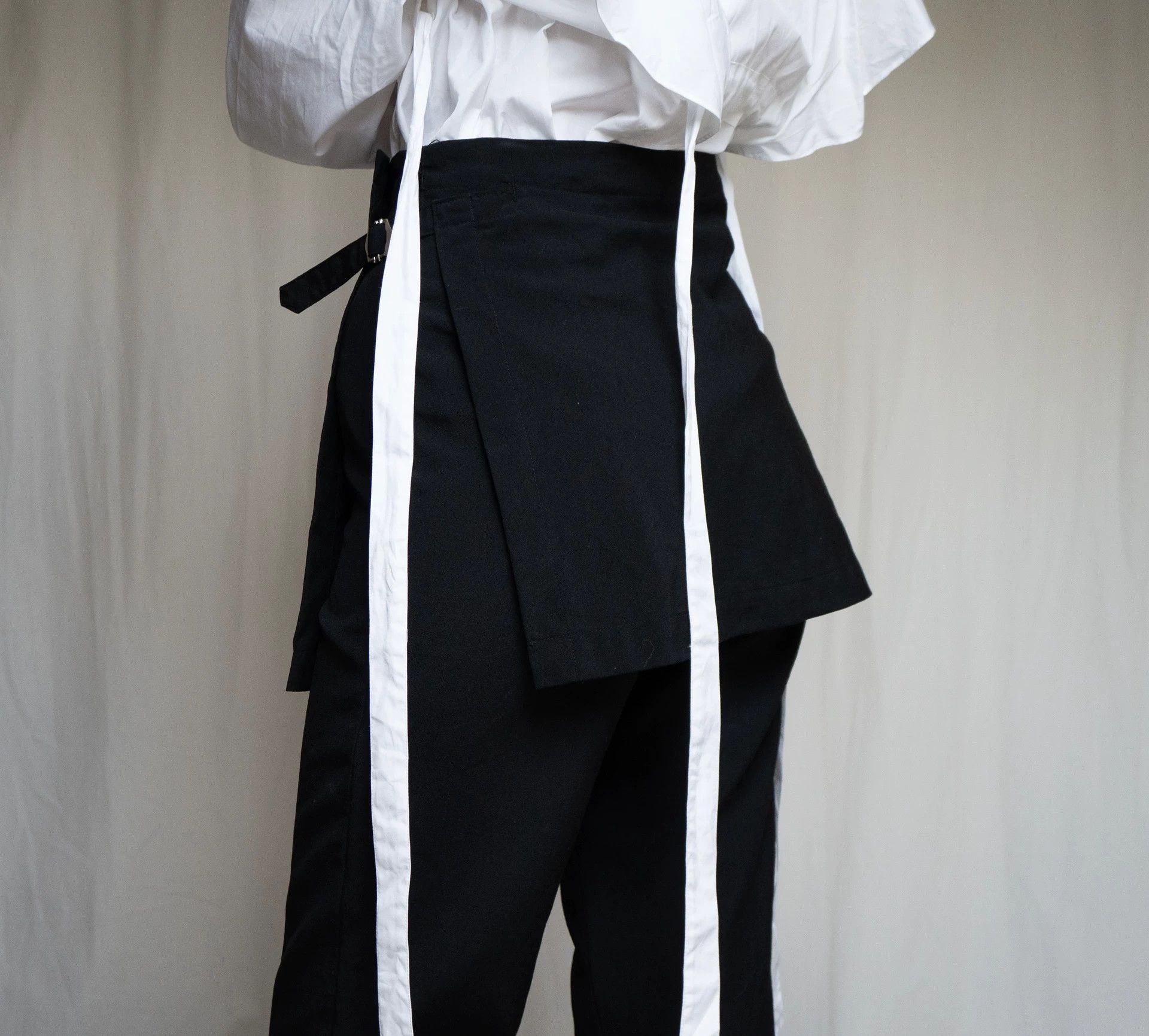 Comme des Garcons COMME des GARÇONS 1997 Tricot Wrap Narrow Wool Pants Size 26" / US 2 / IT 38 - 6 Thumbnail