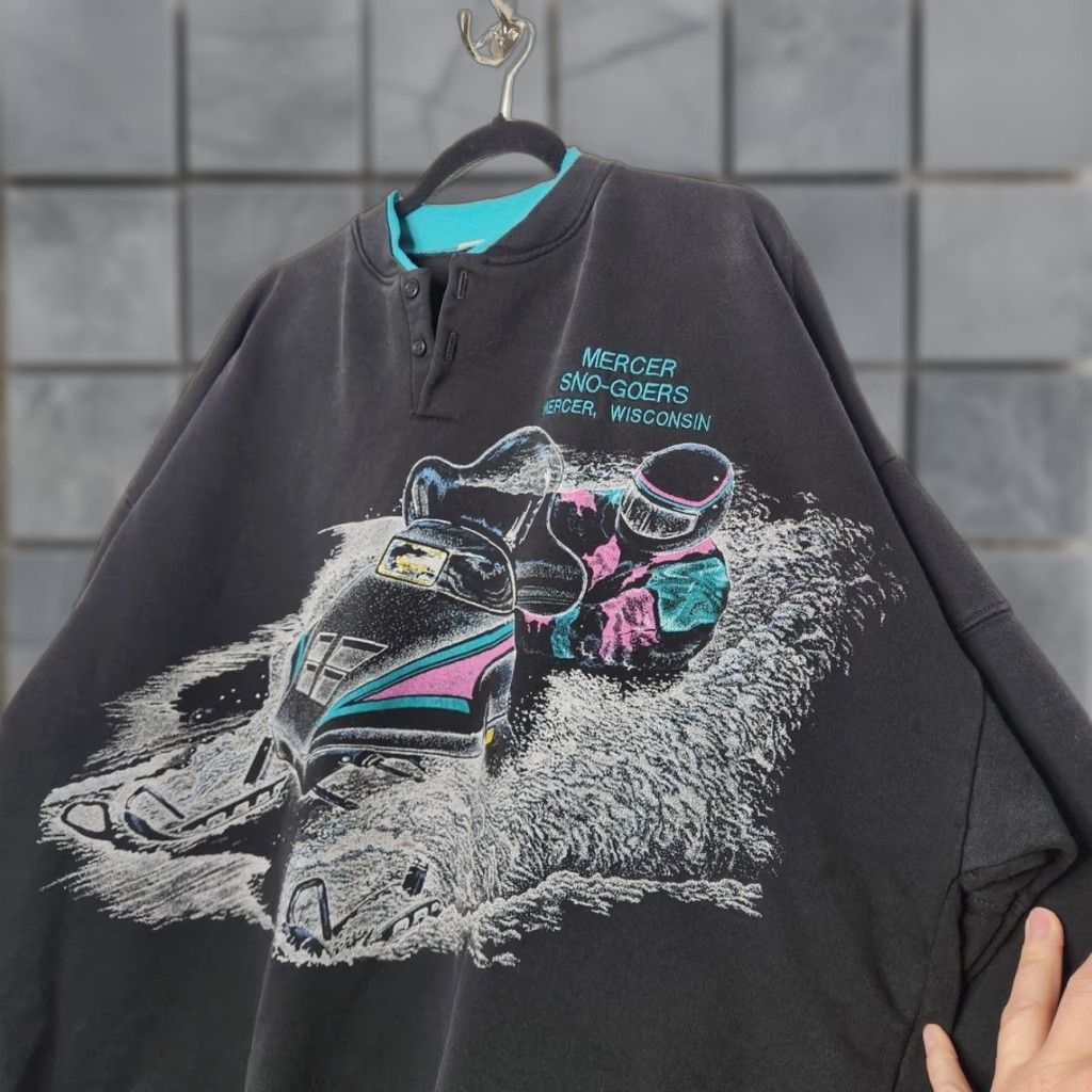 Vintage VINTAGE Snowmobile Wrap Oversize Crewneck Sweatshirt SKi Doo Wisconsin Size US XXL / EU 58 / 5 - 1 Thumbnail