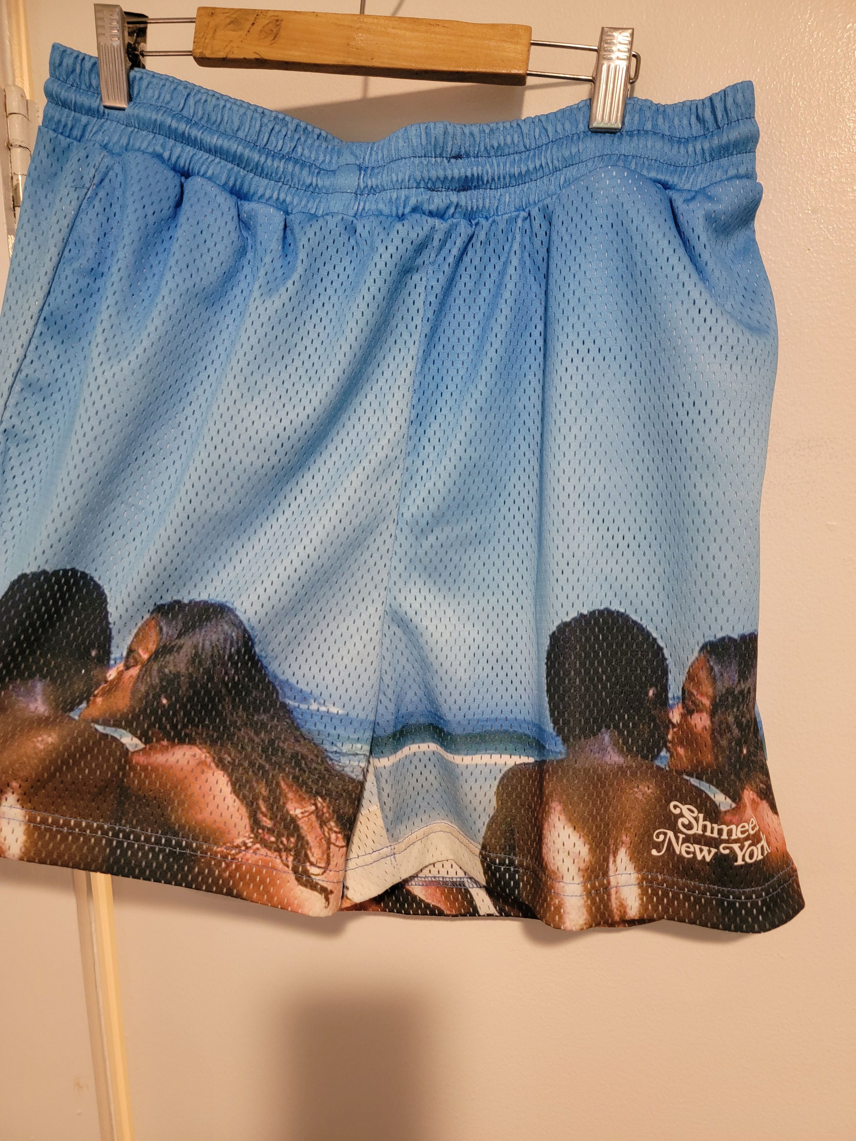 image of Shmeel Nyc Shmeelnyc City Of God Men's Size Large Shorts in Blue