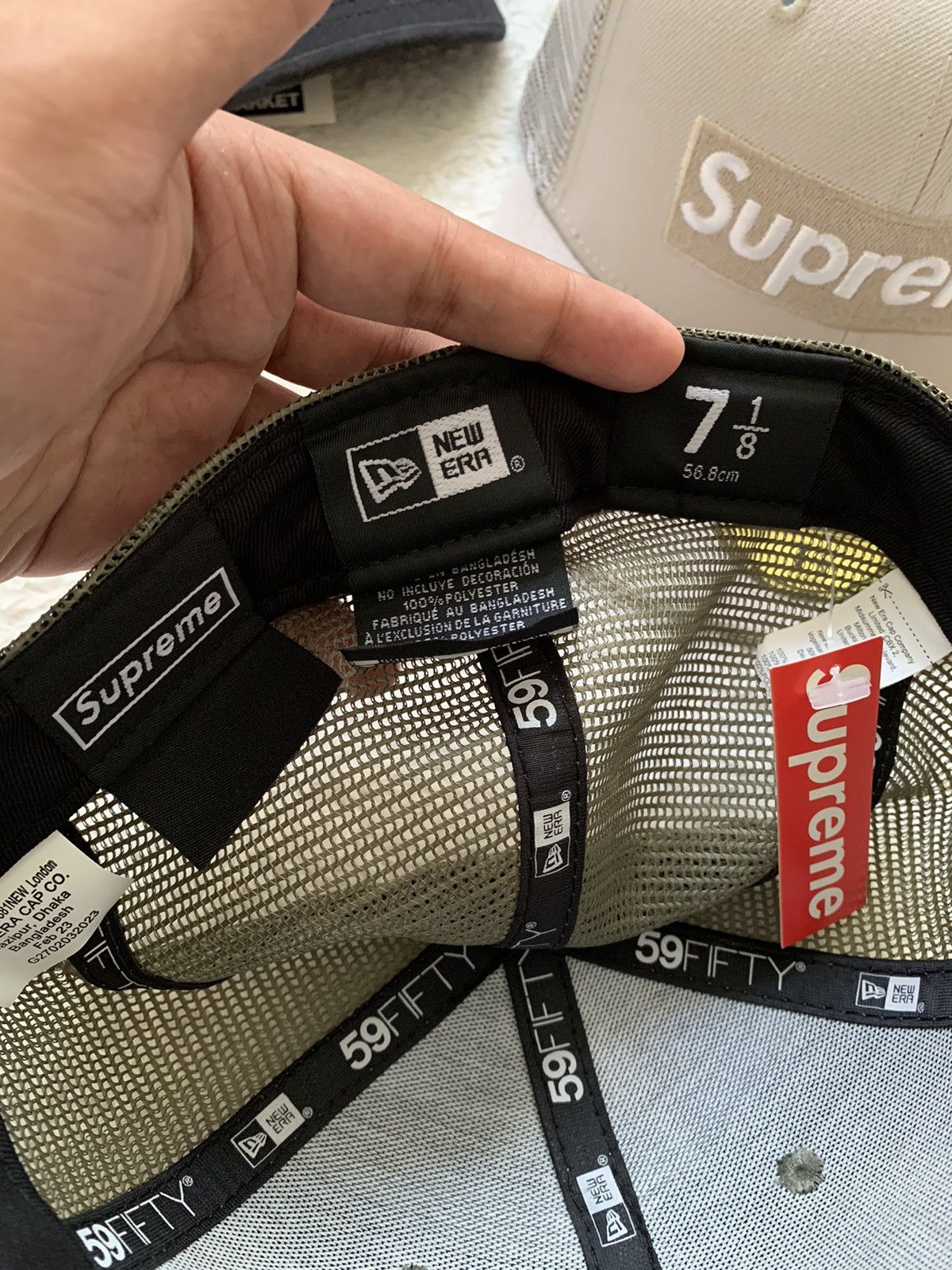 New Era × Supreme Supreme X New Era Box Logo Mesh SS23 Size 28 - 5 Thumbnail
