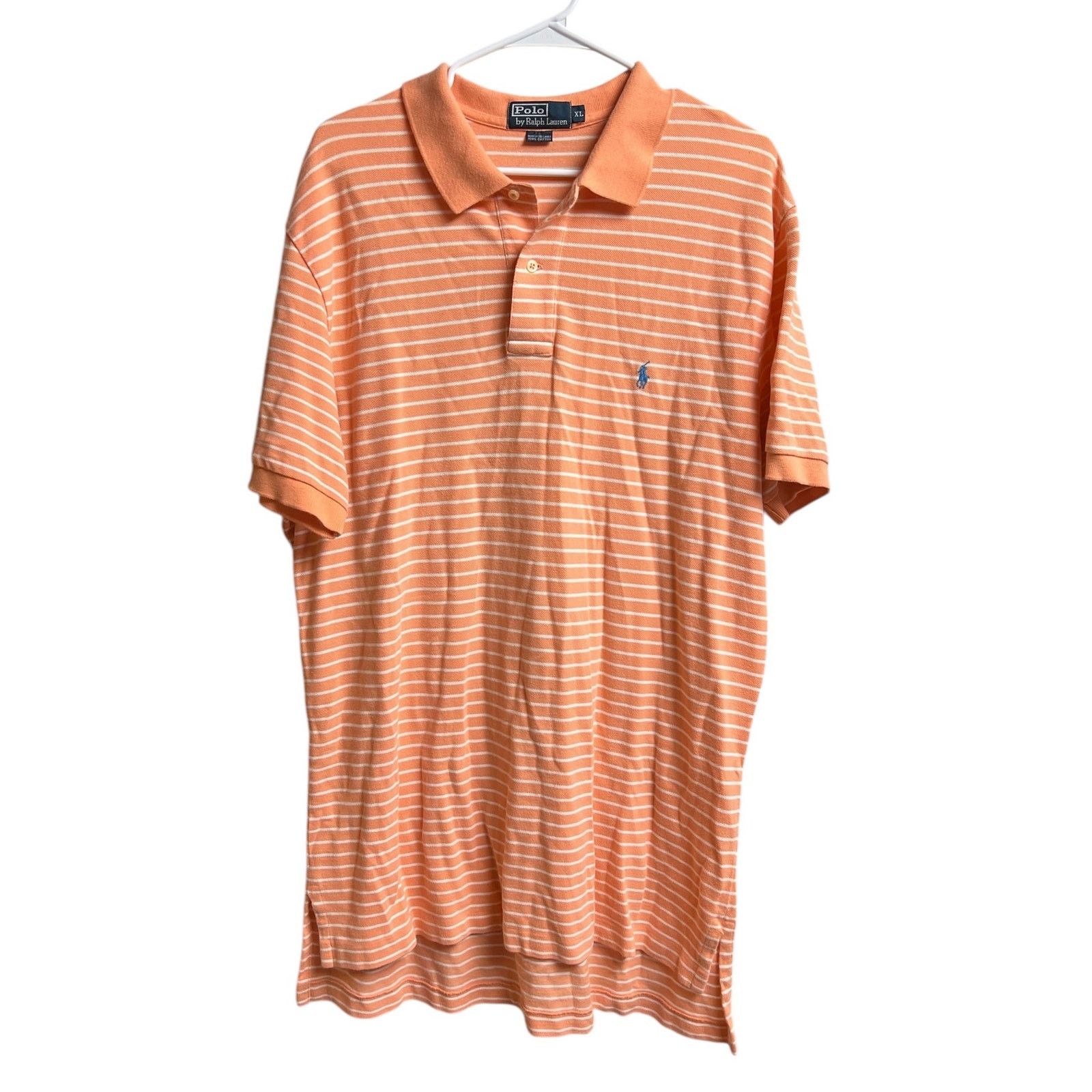 Ralph Lauren Polo by Ralph Lauren Peach White Polo Embroidered Logo XL Size US XL / EU 56 / 4 - 1 Thumbnail