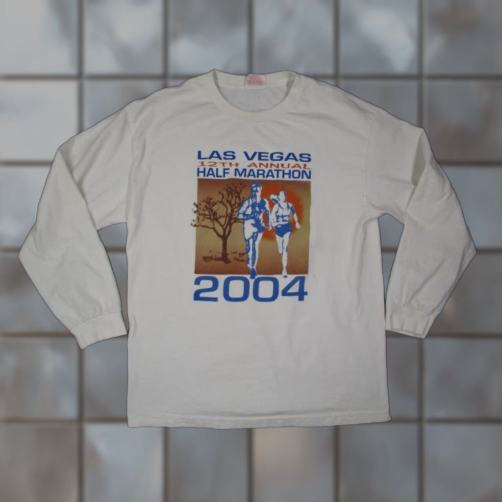 Vintage VINTAGE Waltco Las Vegas Marathon Shirt Men Large Cotton Long Sleeve Sports 2004 Size US L / EU 52-54 / 3 - 1 Thumbnail