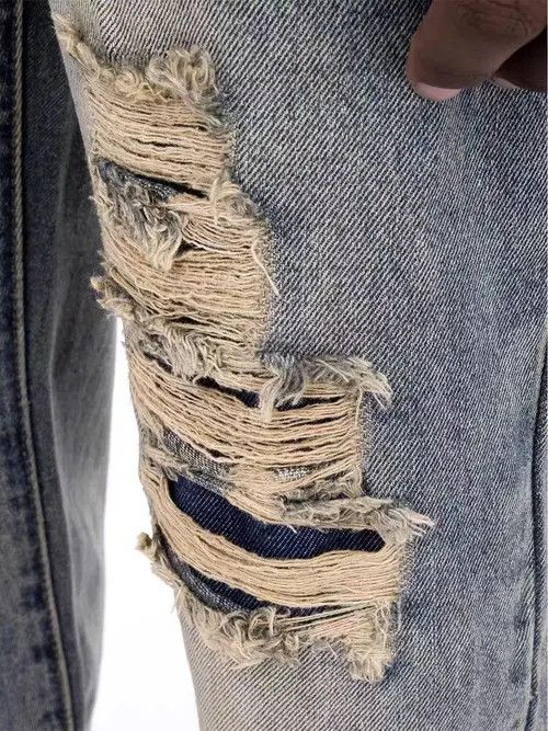 VIBE High Street Hip Hop Heavy Wash Ripped Jeans Size US 32 / EU 48 - 7 Thumbnail