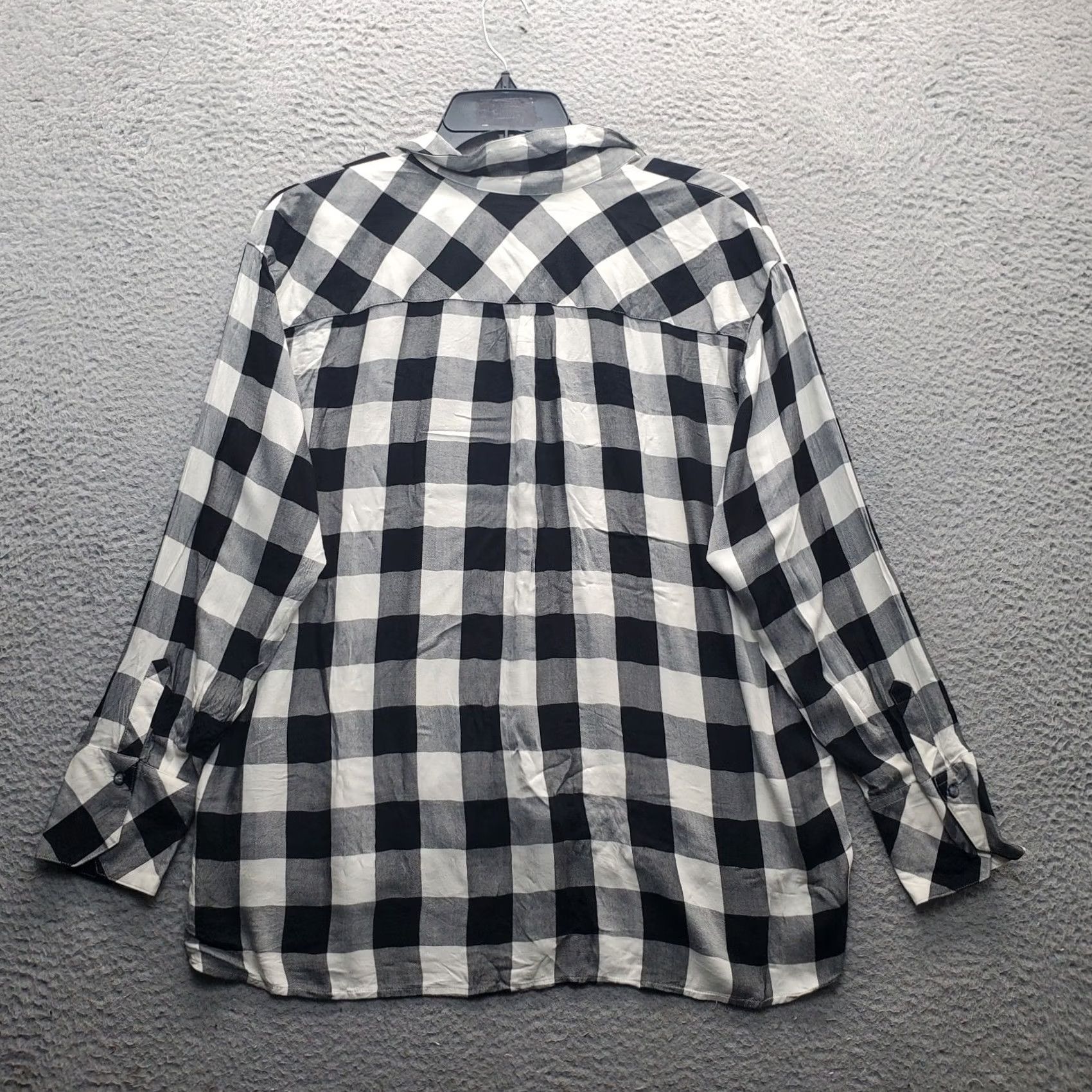 J. Jill J. Jill Shirt Womens L Multicolor Buffalo Plaid Long Sleeve Button-Up High Low Slit Casual Size L / US 10 / IT 46 - 2 Thumbnail