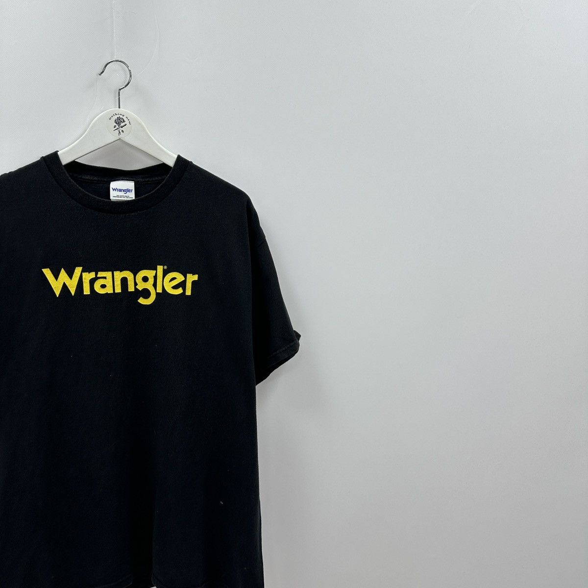 Vintage Vintage 90s Wrangler big logo tee y2k black jeans hype og Size US XL / EU 56 / 4 - 2 Thumbnail