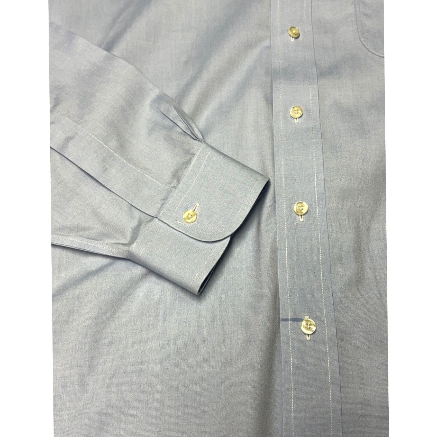 Brooks Brothers Brooks Brothers Mens Dress Shirt Blue Non-Iron 16.5-35 Regular Fit Button-Down Pocket Barrell Cuff 100% Cotton Woven Long Sleeve) Size US XL / EU 56 / 4 - 3 Thumbnail