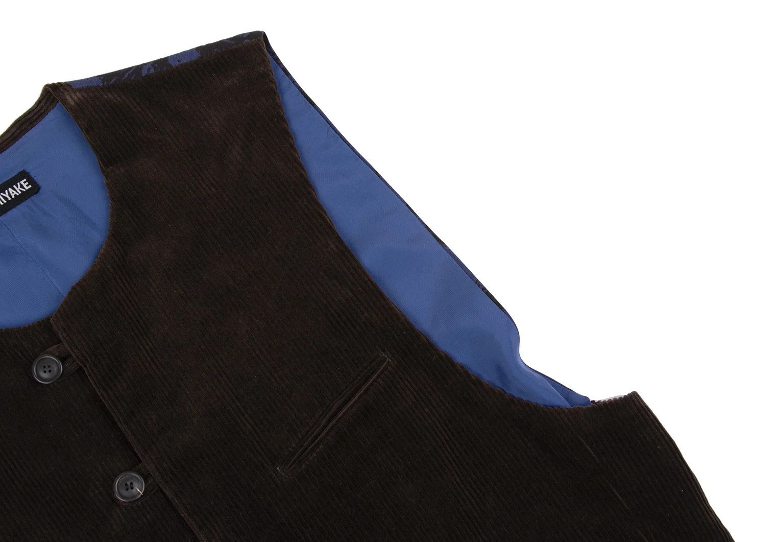 Issey Miyake Corduroy Gilet Vest in Brown and Blue, Size M Size US M / EU 48-50 / 2 - 6 Thumbnail