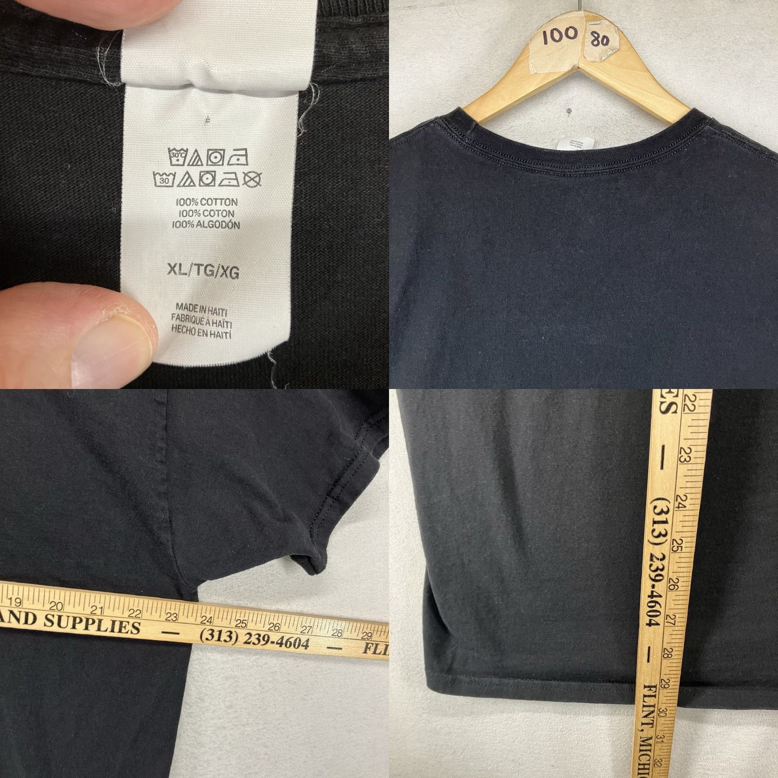 Hanes VINTAGE Hanes Effects Pedal T Shirt XL Black Crew Neck Short Sleeve Logo 90s Music USA Mens T-Shirt Size US XL / EU 56 / 4 - 8 Thumbnail