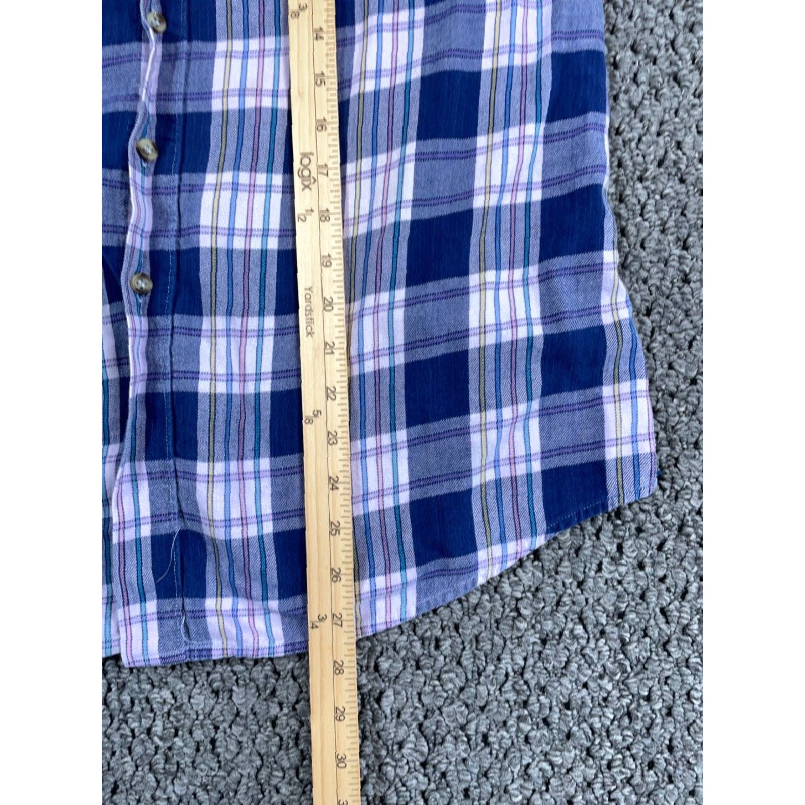 Vintage VTG Woodland Lightweight Flannel Shirt Adult Large Purple Plaid Grunge 90s Mens Regular Button-Up Cotton Shirt Size US L / EU 52-54 / 3 - 7 Thumbnail