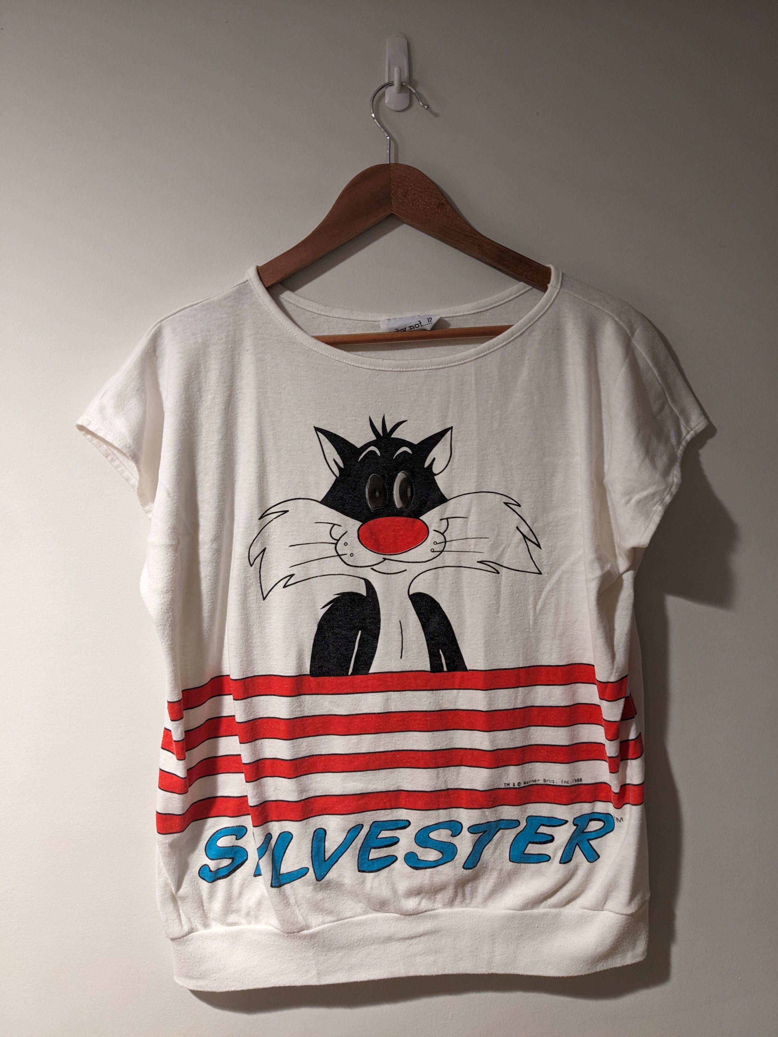 Cartoon Network × Vintage Vintage 1988 Looney Tunes Sylvester 3D Eyes T-Shirt Size L / US 10 / IT 46 - 1 Thumbnail