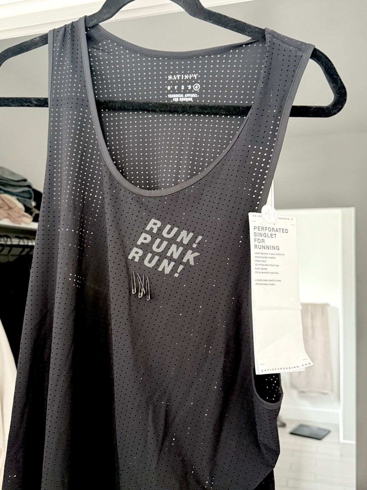 Satisfy “Run Punk Run” Perforated BRAND NEW Tank Top Size US XL / EU 56 / 4 - 4 Thumbnail