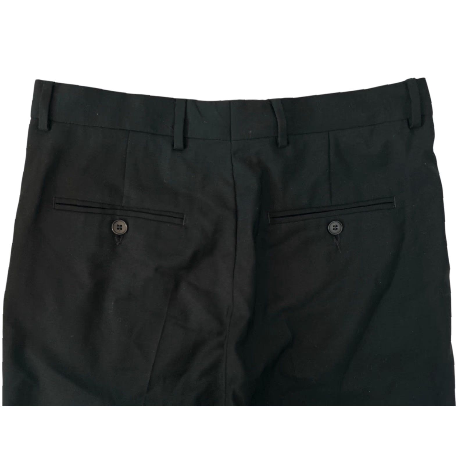 H&M VINTAGE H&M Dress Pants Mens 32R Wool Black 32 Inseam 32 Regular EUC 2010s Size US 32 / EU 48 - 3 Thumbnail