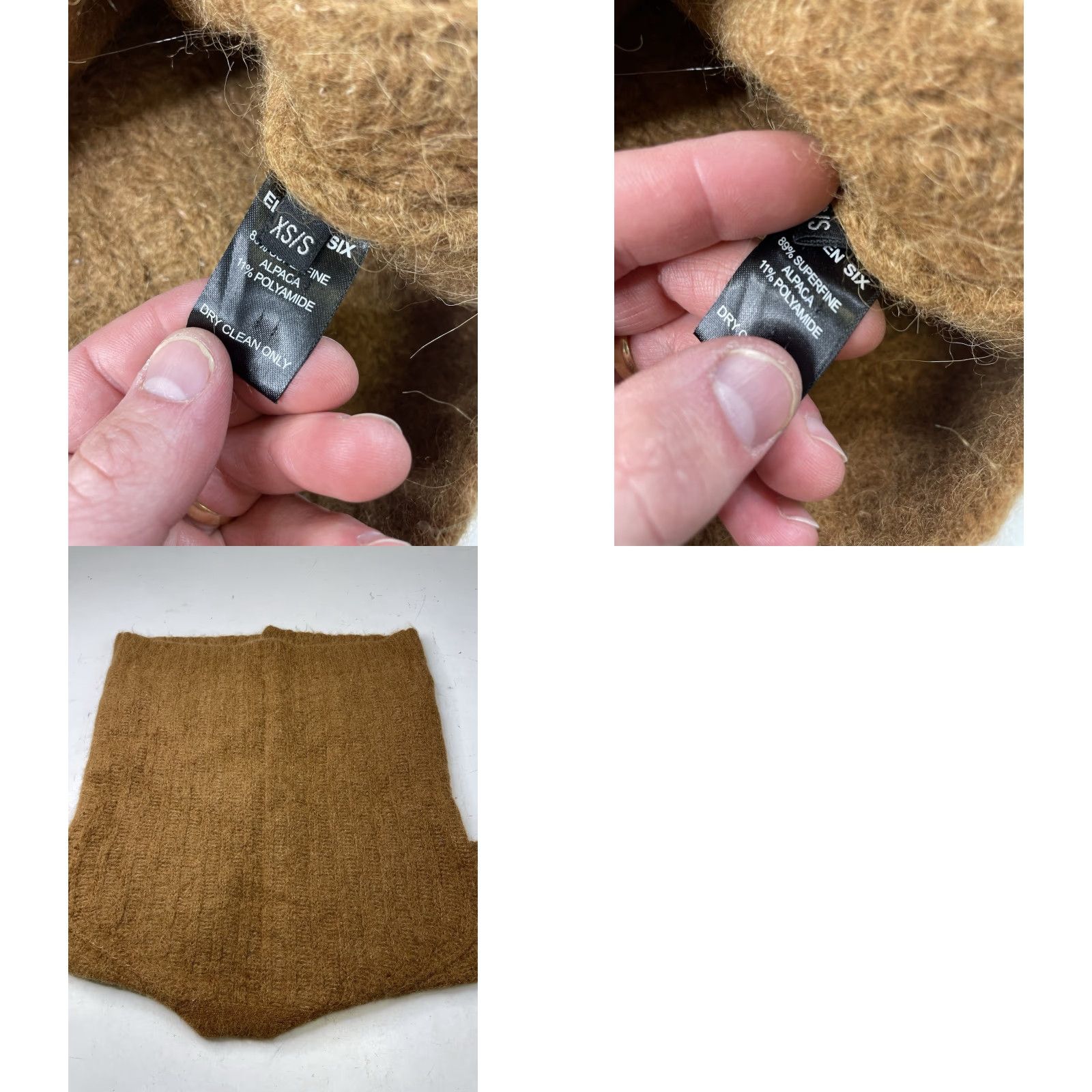Vintage VINTAGE Eleven Six Cardigan Knit Sweater Alpaca Brown XS/S Women Long Sleeve Size XS/S Cardigan Peru Womens Brown Knit Alpaca Blend 90s Size XS / US 0-2 / IT 36-38 - 8 Thumbnail