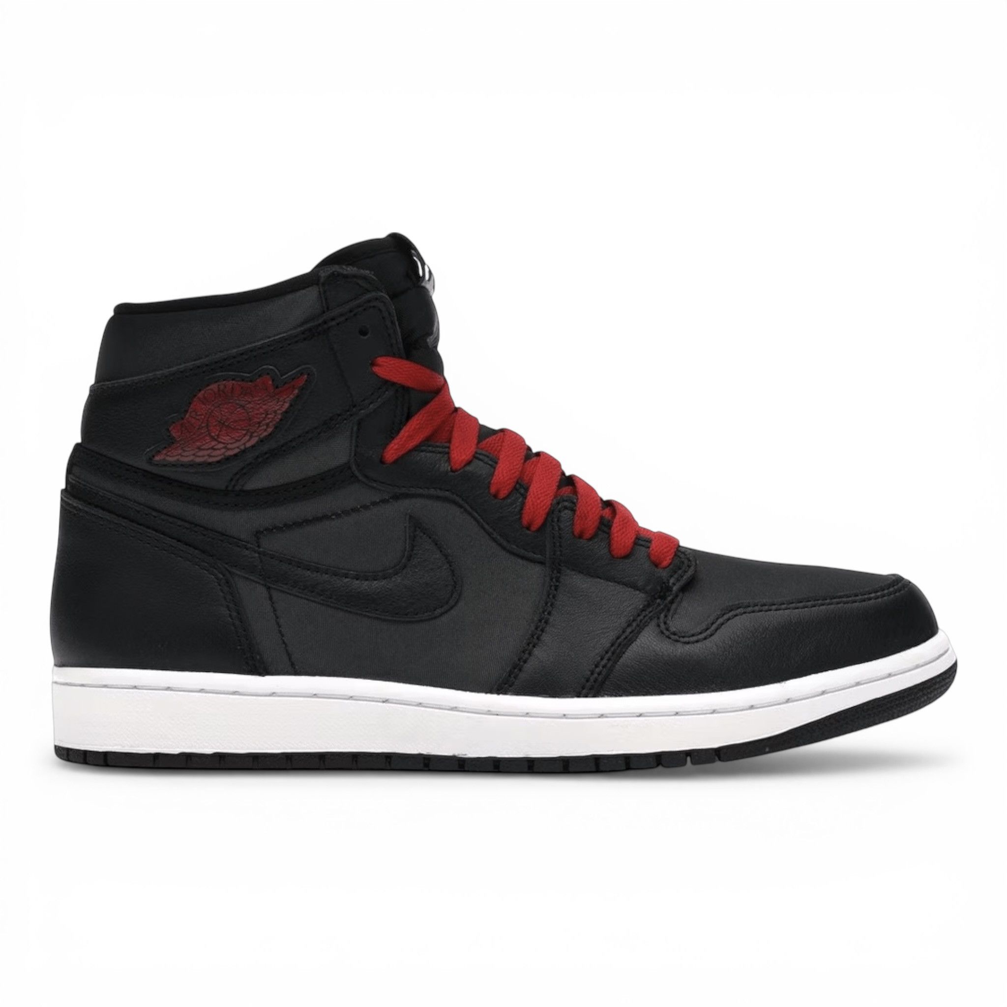 Nike 1 Retro High Black Satin Gym Red Size US 9 / EU 42 - 1 Thumbnail
