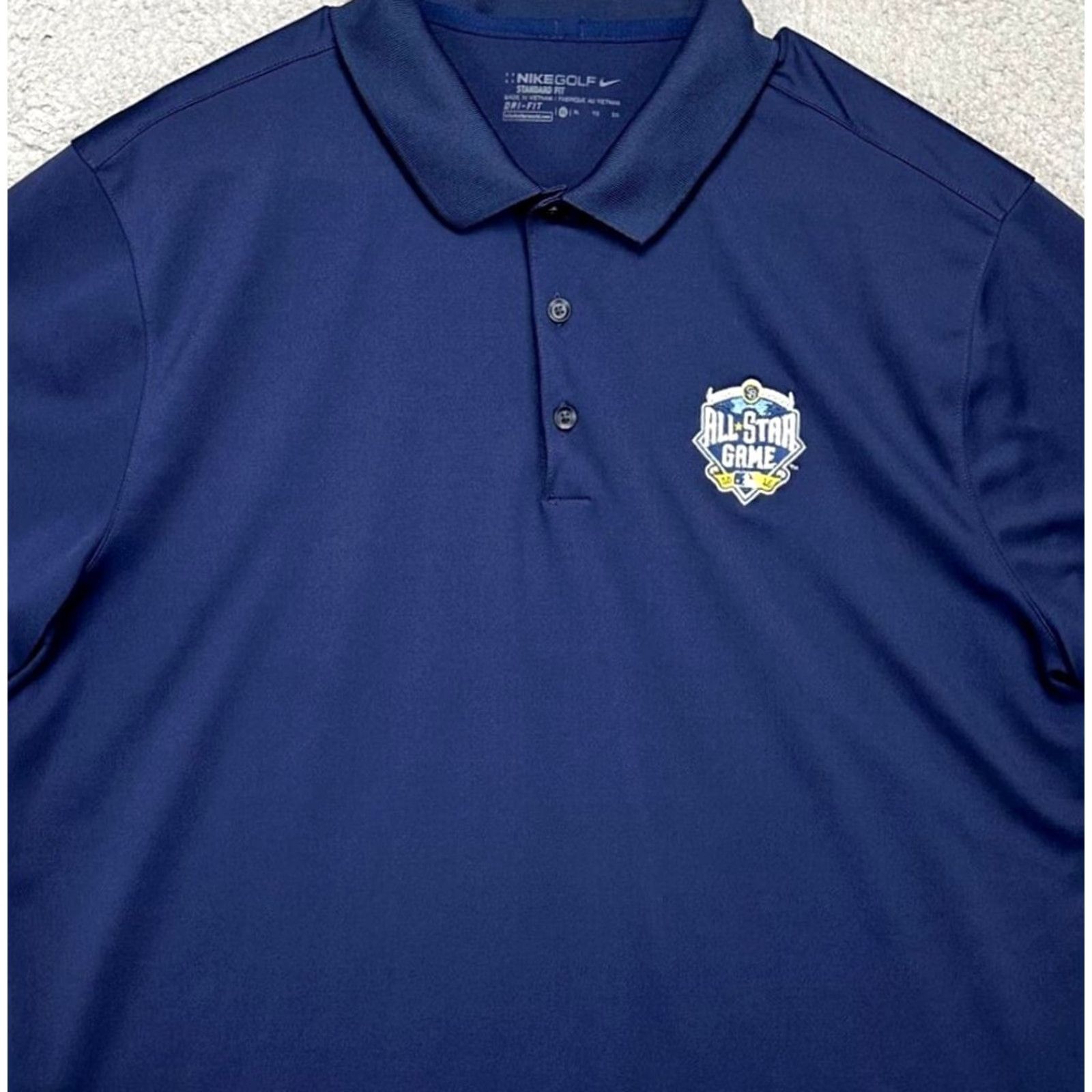 Nike Nike Golf Shirt Mens XL Dri-Fit Polo Dark Navy Button Short Sleeve Athletic Casual Size US XL / EU 56 / 4 - 2 Thumbnail