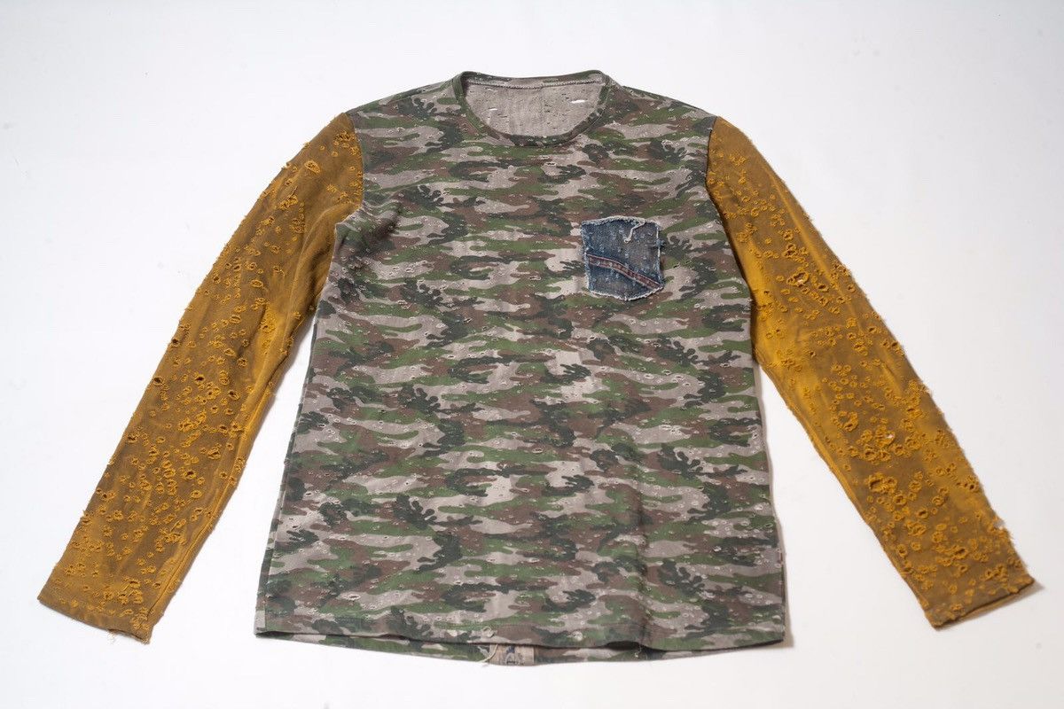 Japanese Brand adamus trashed long sleeve Size US M / EU 48-50 / 2 - 1 Thumbnail