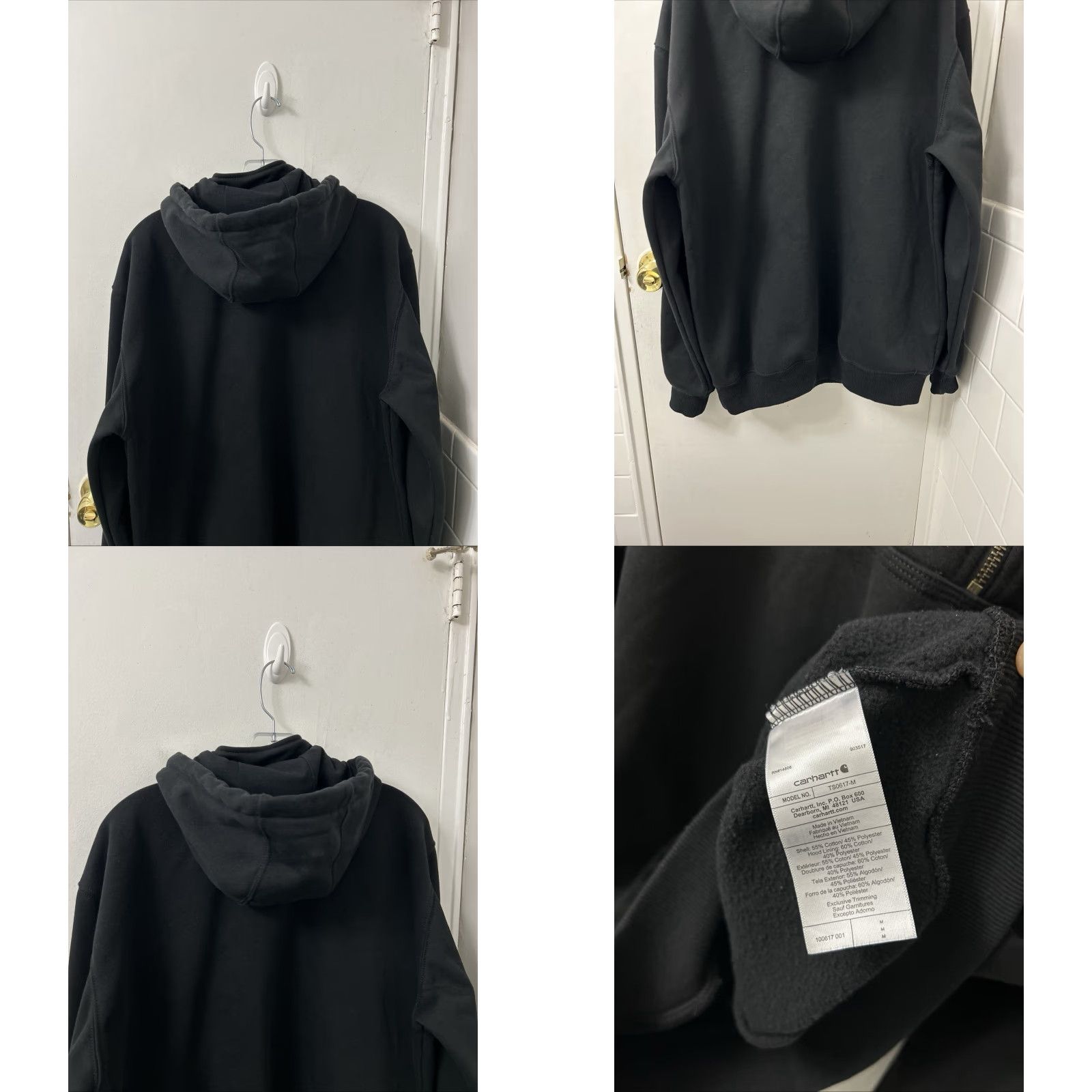 Carhartt Carhartt Rain Defender Hoodie Mens M Black Loose Fit Pullover L/S TS0617-M Size US M / EU 48-50 / 2 - 8 Thumbnail