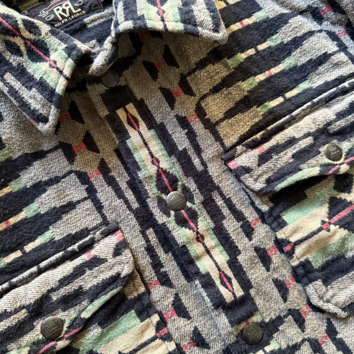 RRL Ralph Lauren RRL Brown Bear Blanket Jacquard Overshirt Size US L / EU 52-54 / 3 - 7 Thumbnail