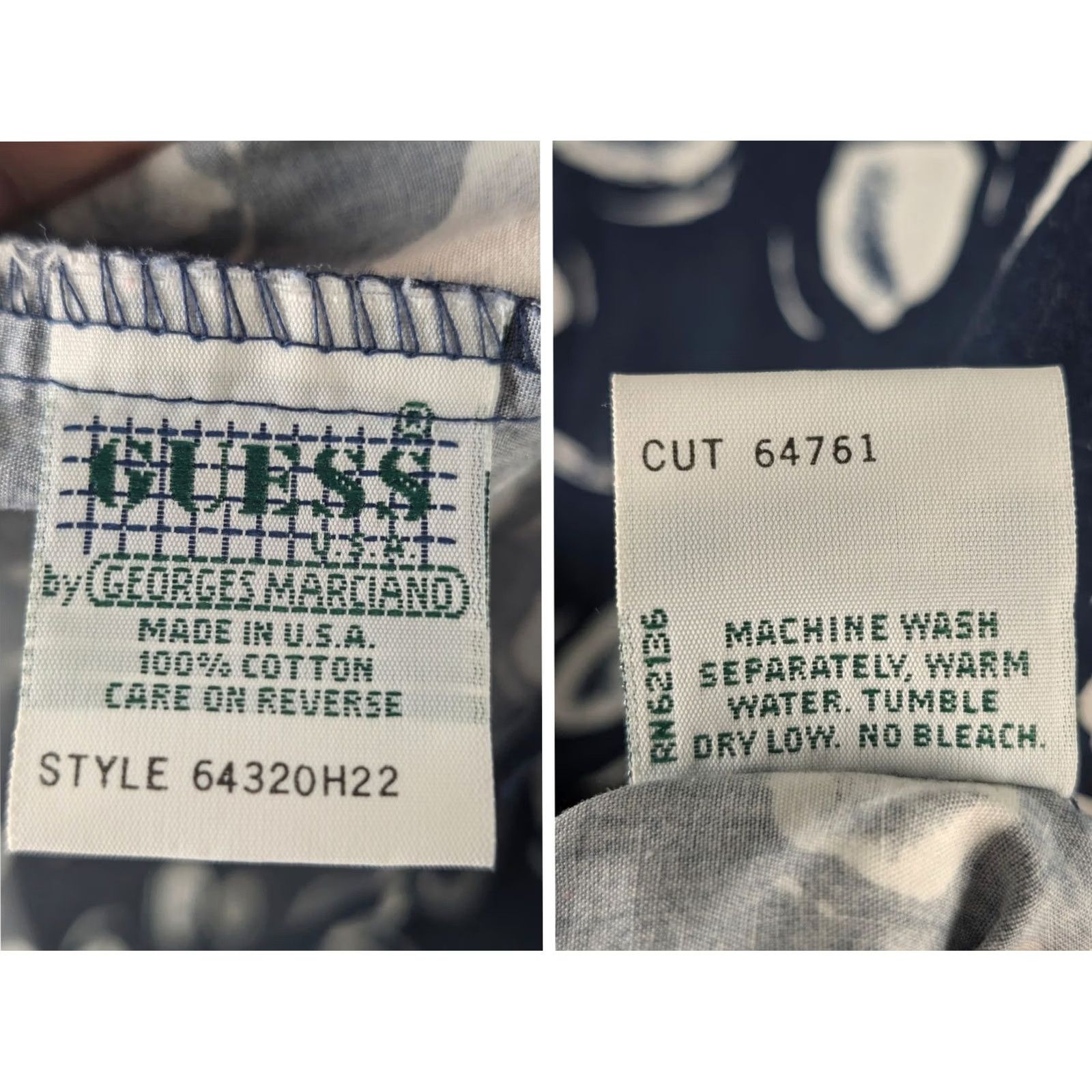 Guess VINTAGE Guess Georges Marciano Abstract Dot Bubble Shirt Navy White M Men Button-Up 90s USA Indonesia? (Note: This line is invalid due to added info) Size US M / EU 48-50 / 2 - 4 Thumbnail