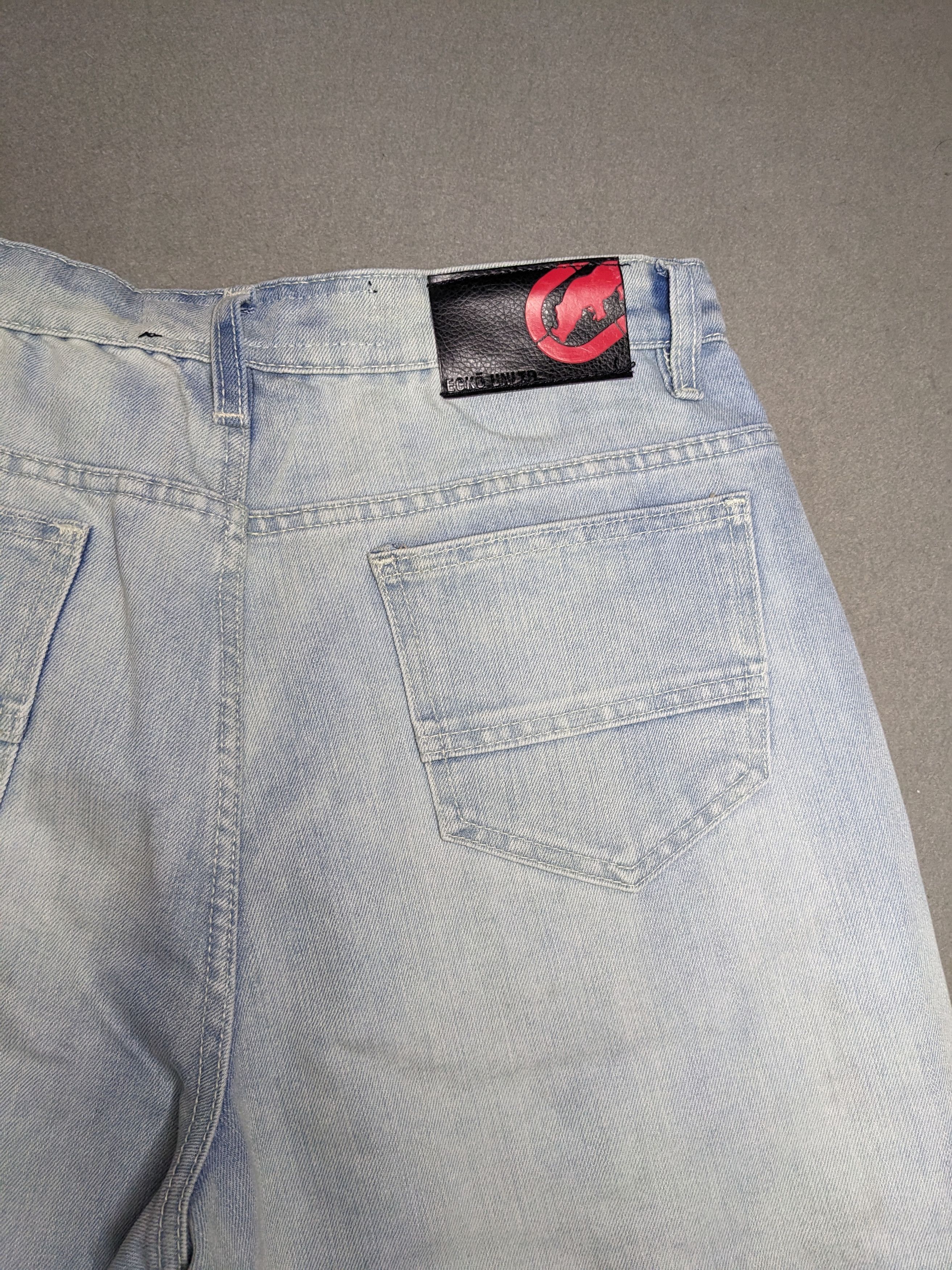 Ecko Unltd. VTG Y2K Ecko Unltd Denim Cargo Pants 33x31 Baggy Jeans NWT Size US 33 - 7 Thumbnail