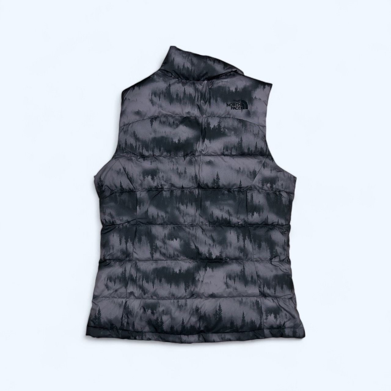THE NORTH FACE Down 700 Vest Womens Size Small Trees Print N