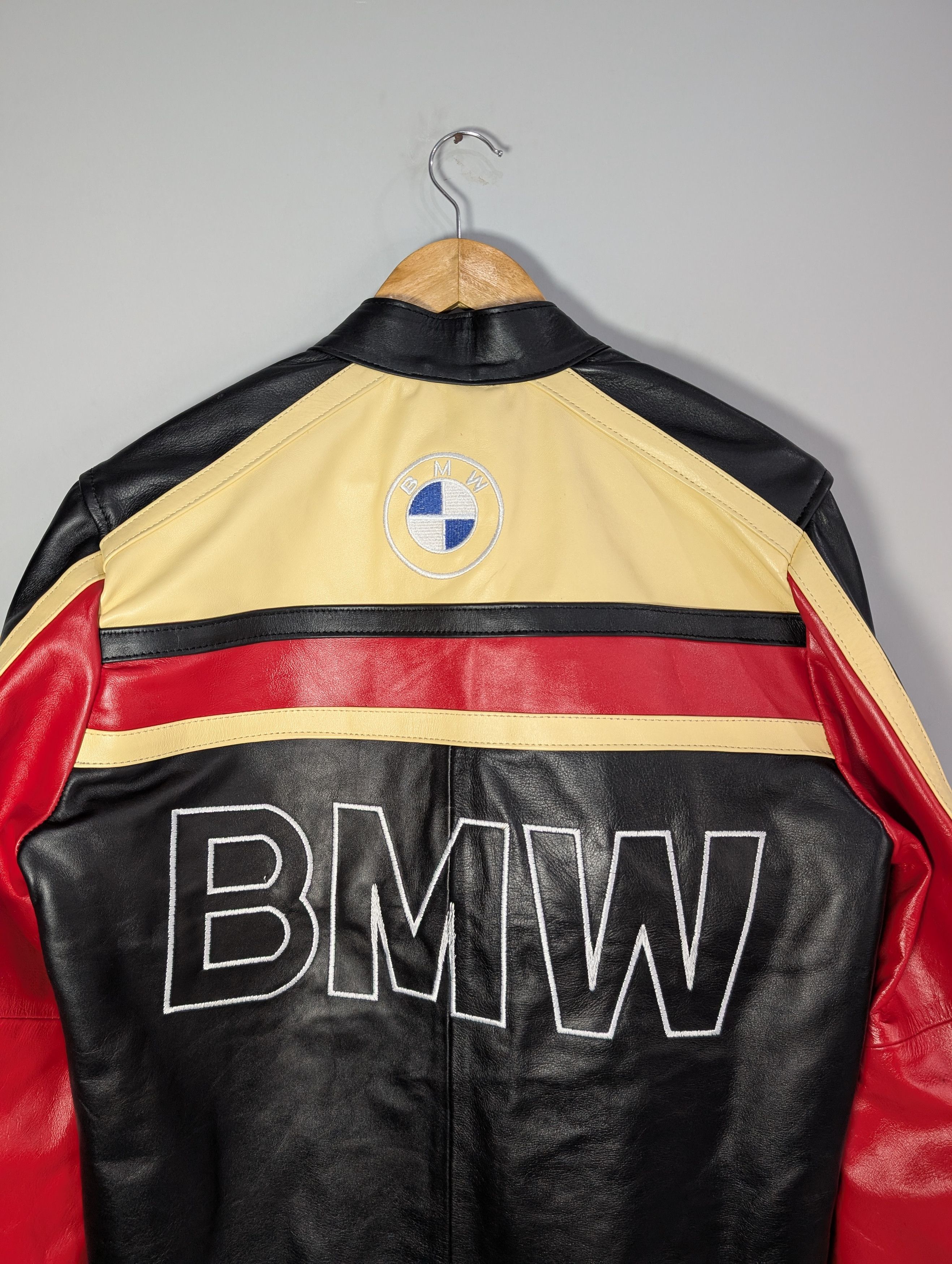 Vintage 🔥BMW🔥 Vintage 70s Racing Leather Jacket Rare Size XL / US 12-14 / IT 48-50 - 5 Thumbnail