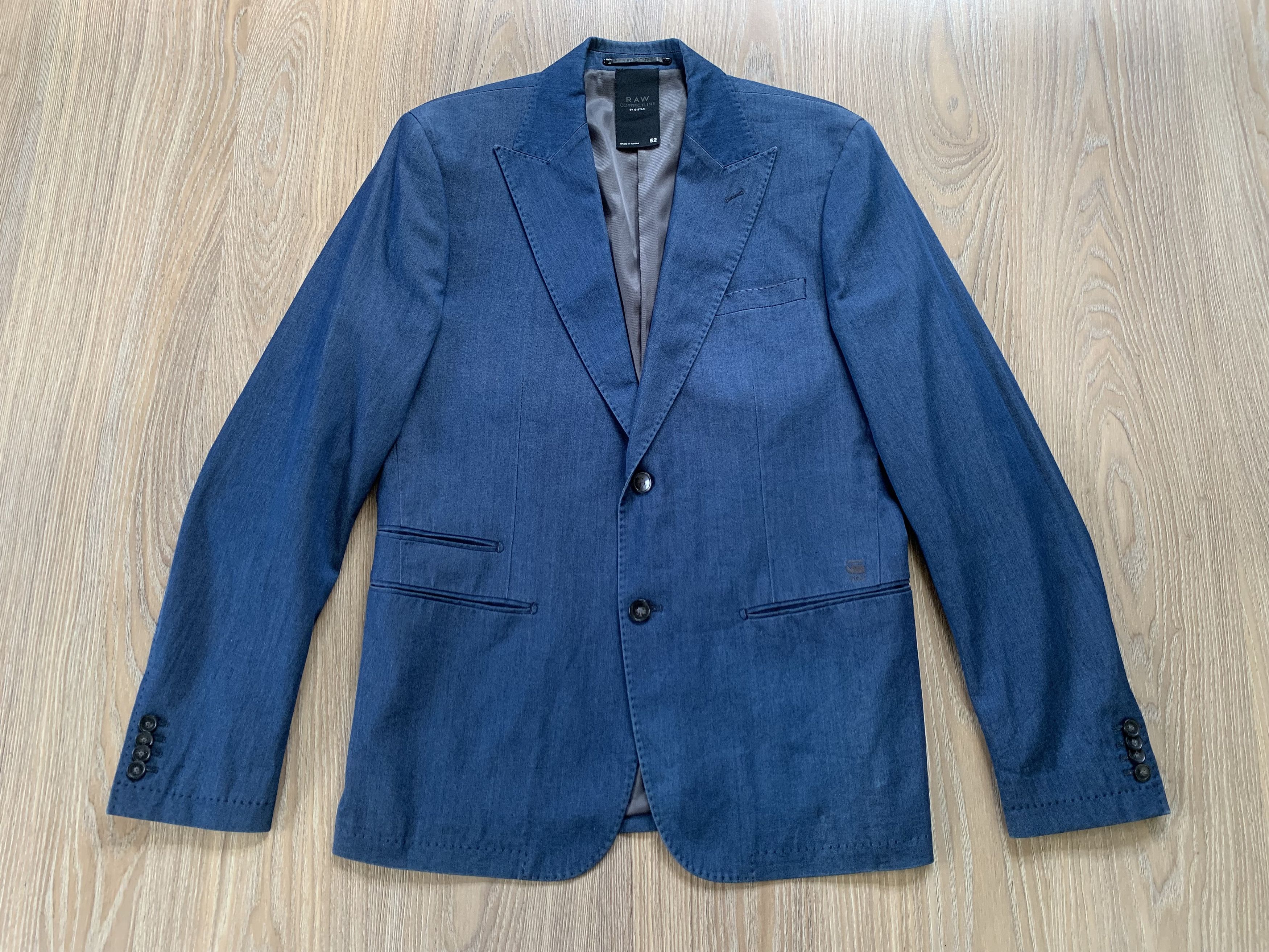G-Star Mens G-Star Raw Correct Line Tailored Blazer Denim Jacket Size 52S - 2 Thumbnail