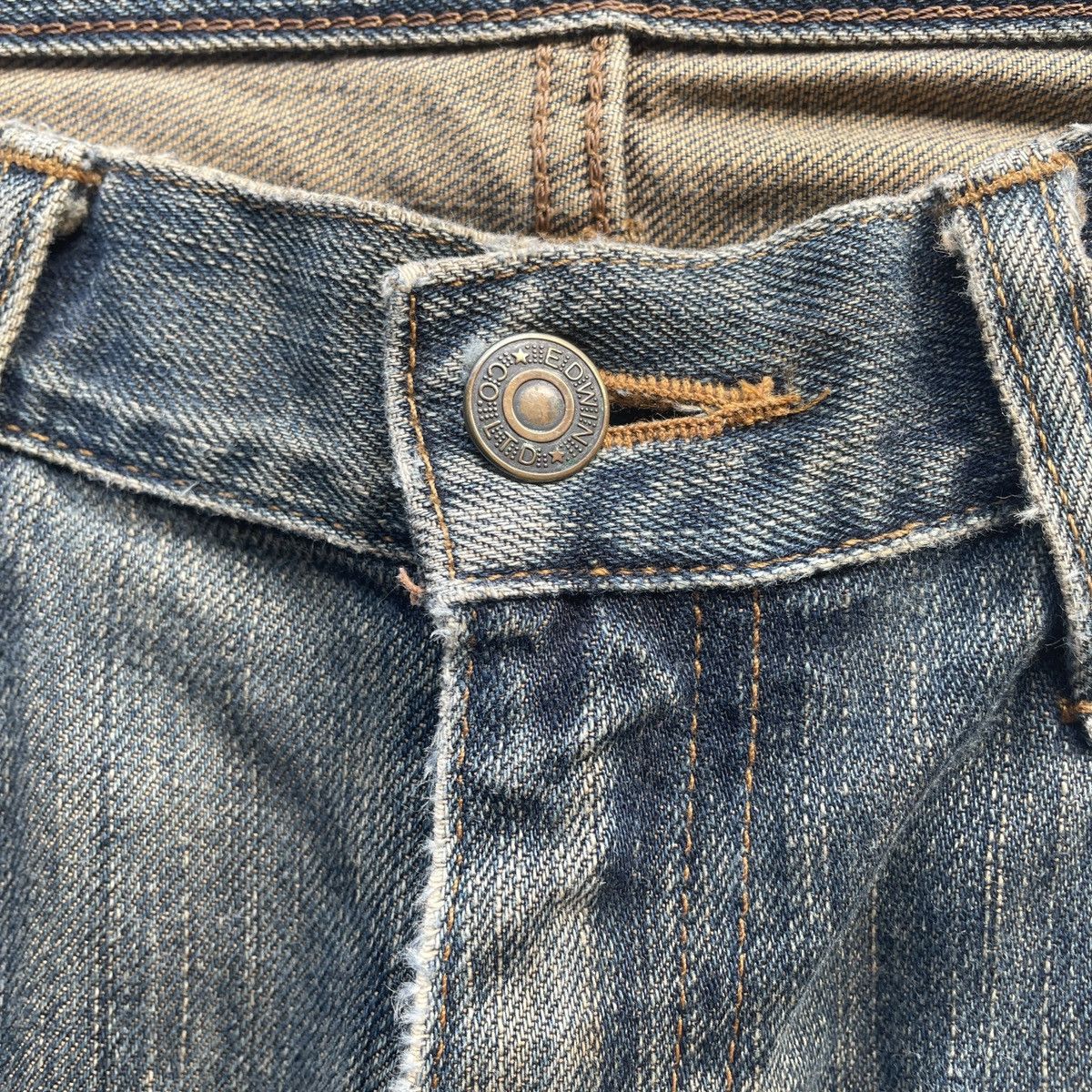Japanese Brand Vintage Edwin 404 Japan Faded Denim Jeans Pants W31 Size US 31 - 6 Thumbnail